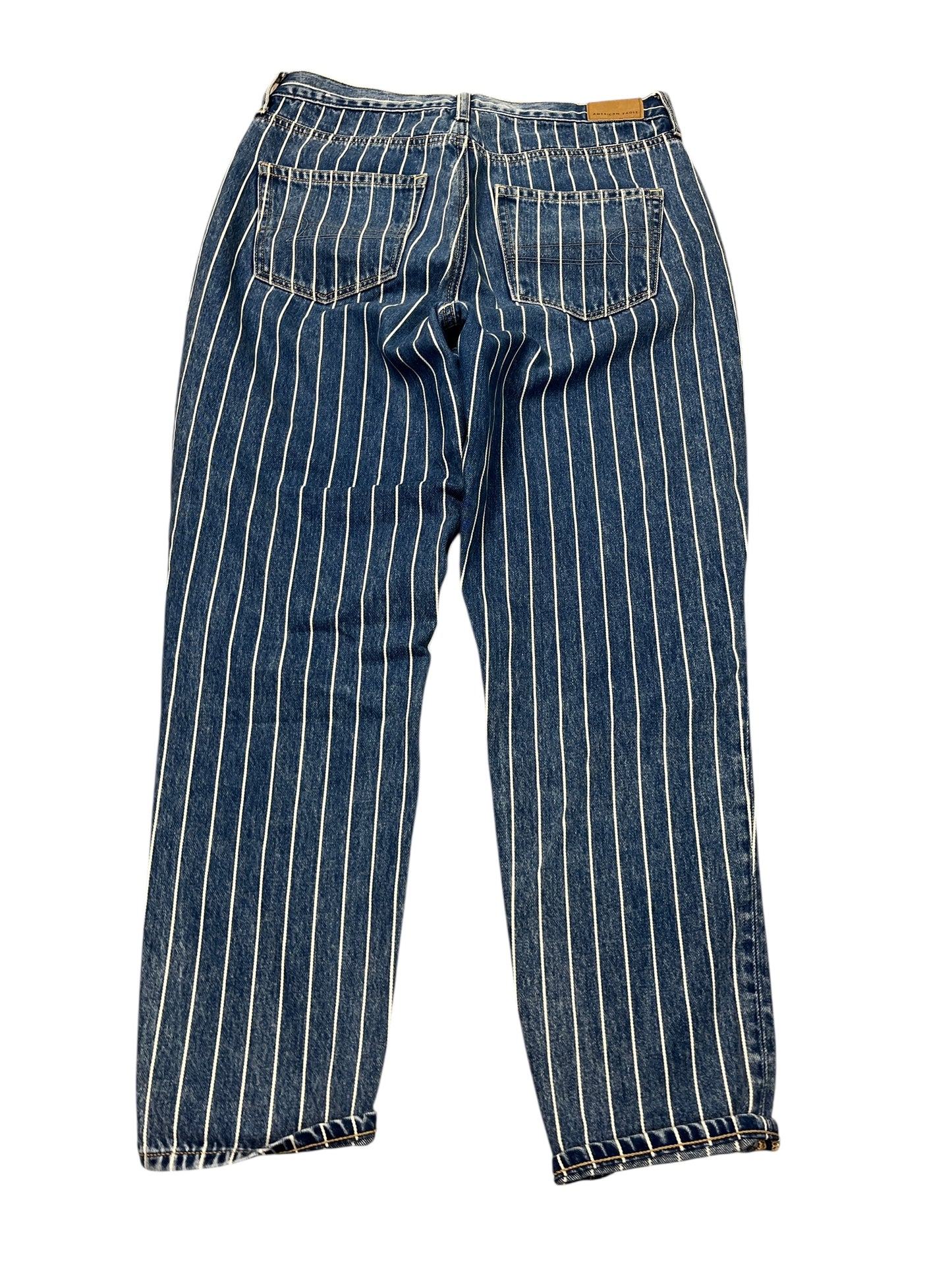 Jeans Cropped By American Eagle In Blue Denim, Size:4