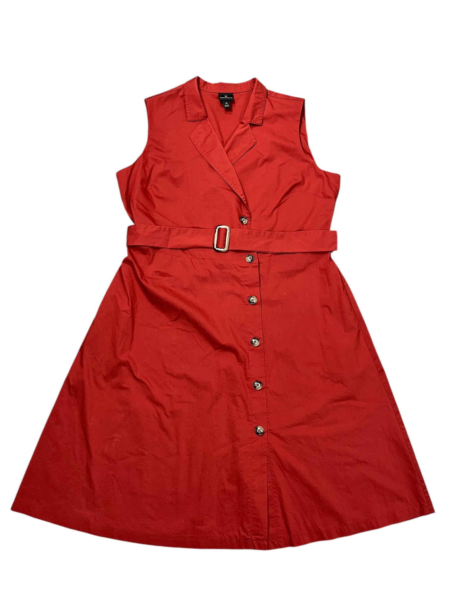 Dress Casual Midi By Worthington In Red, Size:Xl