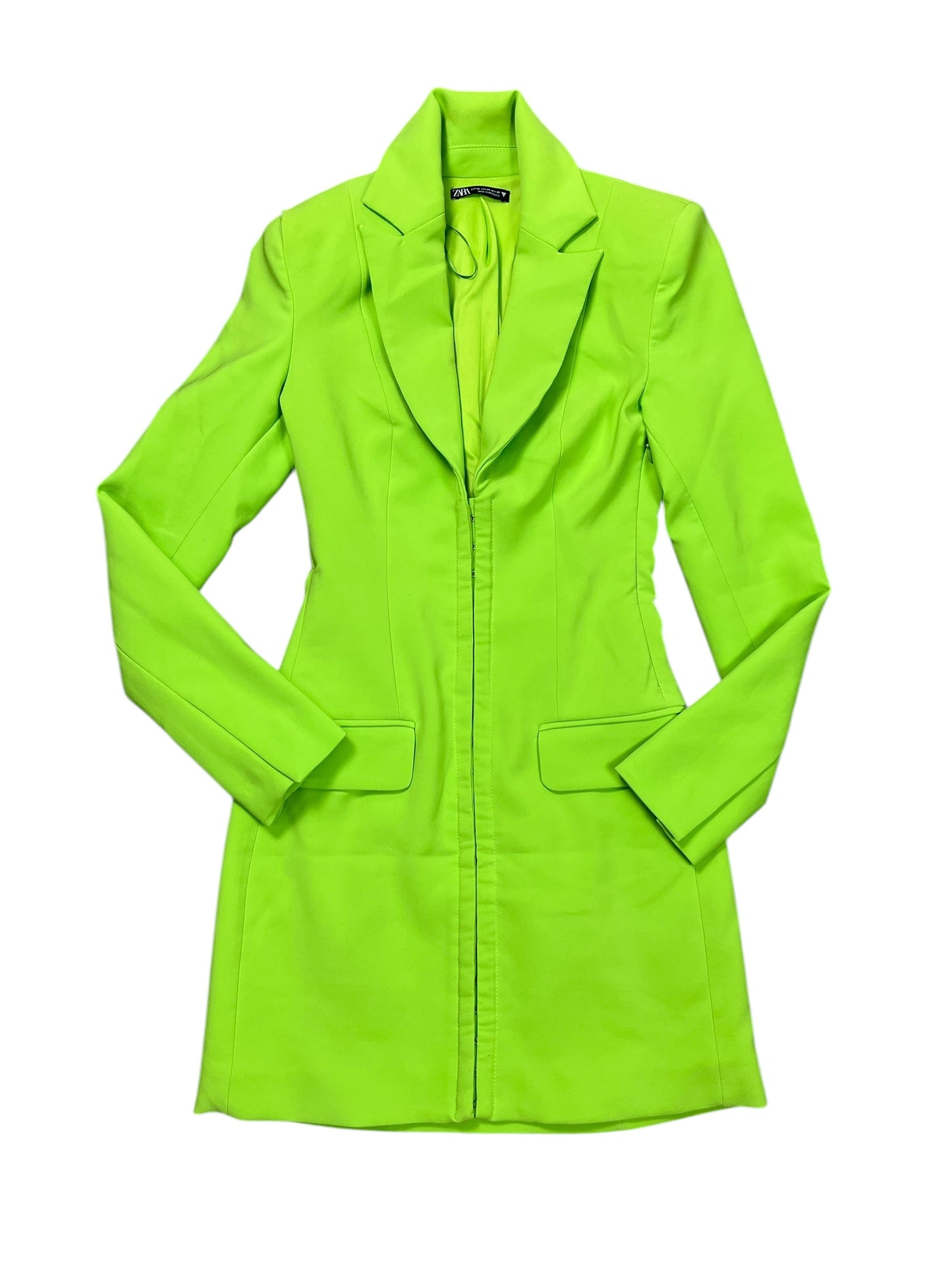 Dress Casual Short By Zara In Green, Size:Xs