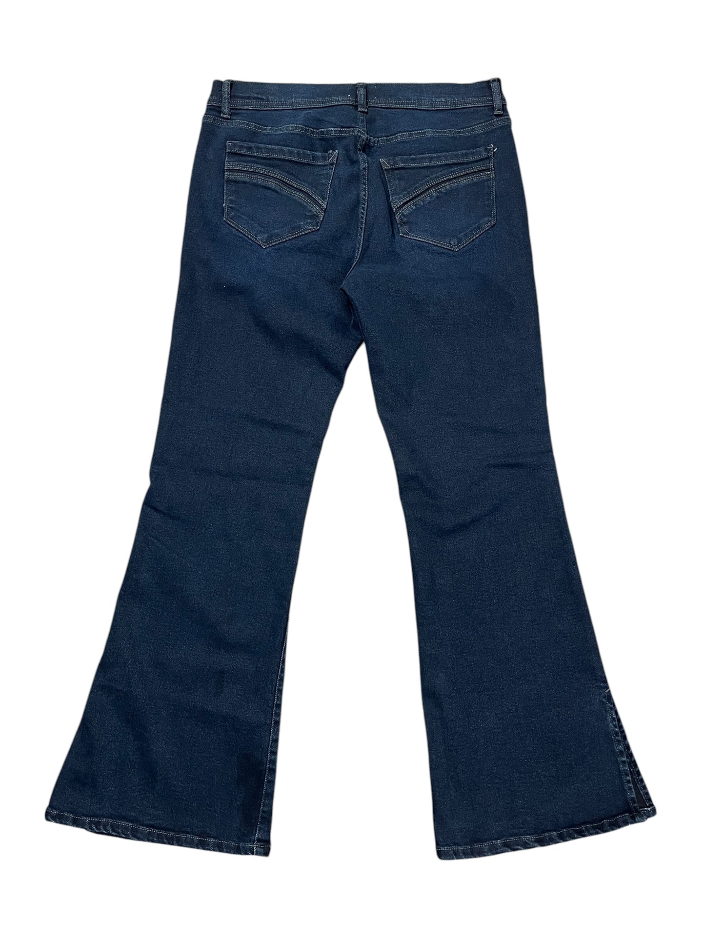 Jeans Flared By Kensie In Blue Denim, Size:14