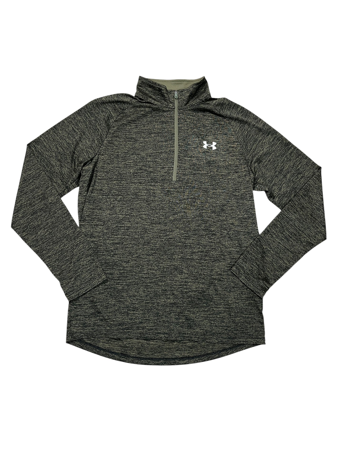 Athletic Top Ls Collar By Under Armour In Green, Size:M