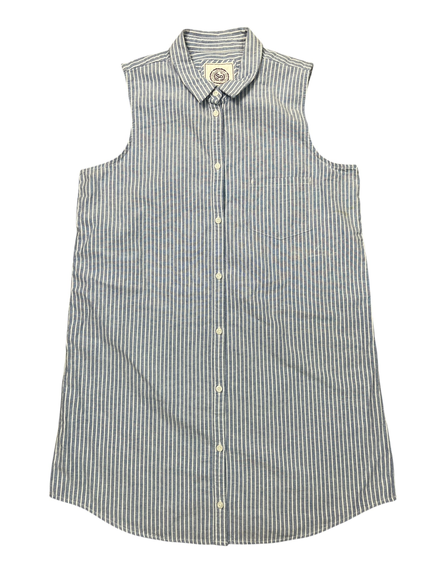 Dress Casual Short By So In Blue & White, Size:Xl