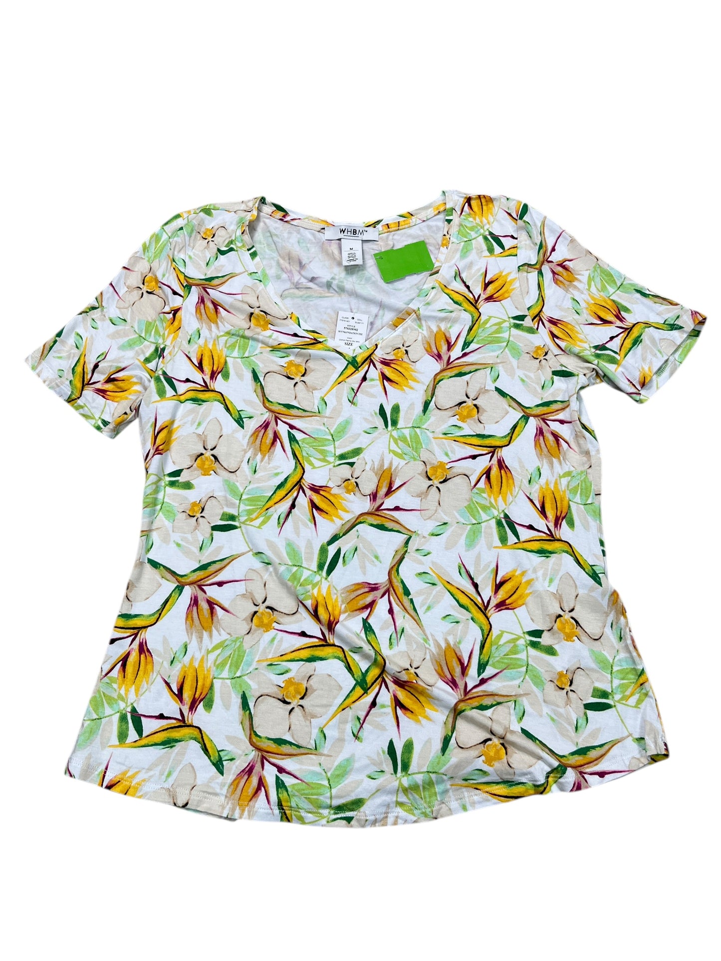 Top Ss By White House Black Market In Floral Print, Size:M