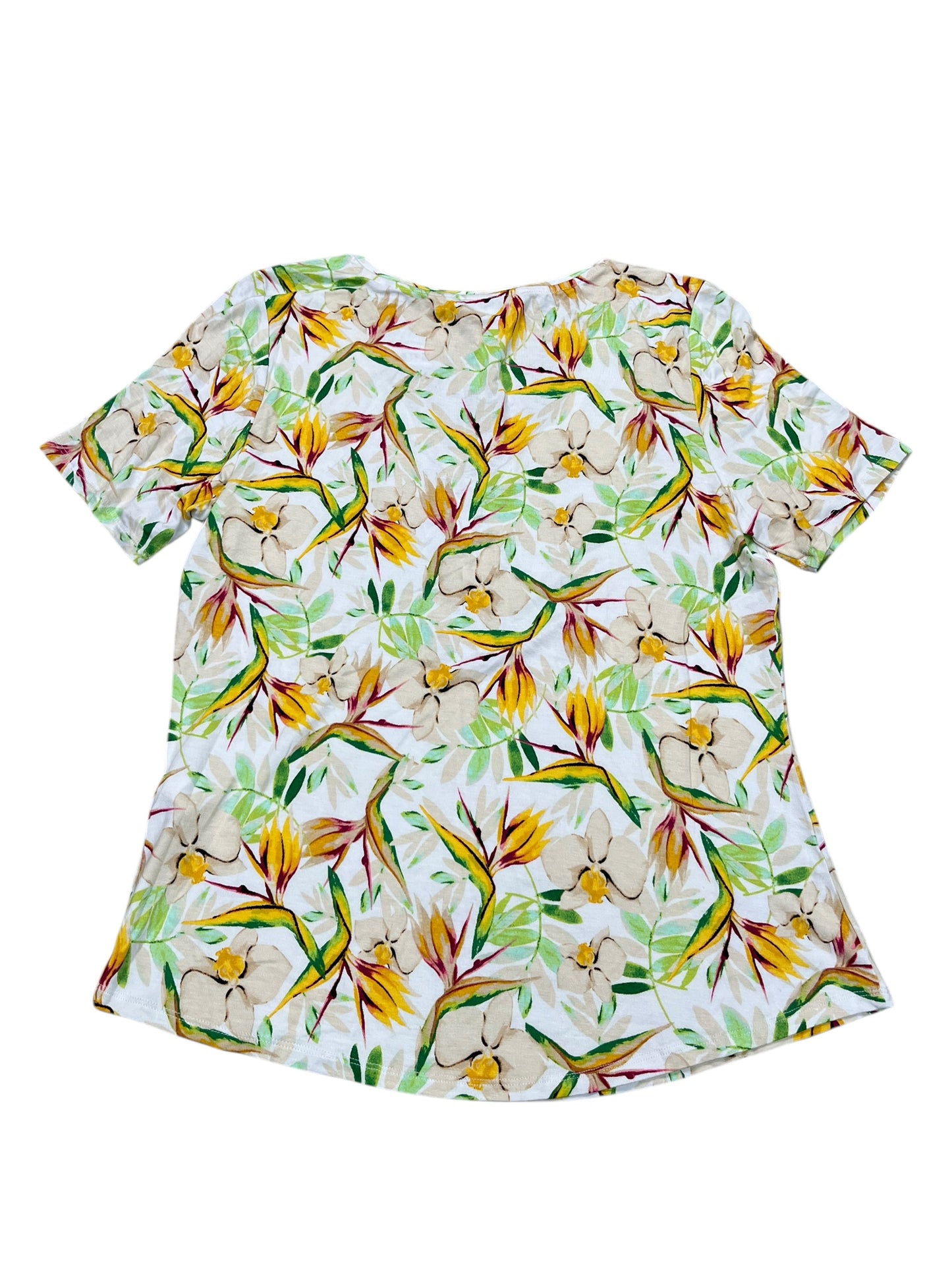 Top Ss By White House Black Market In Floral Print, Size:M
