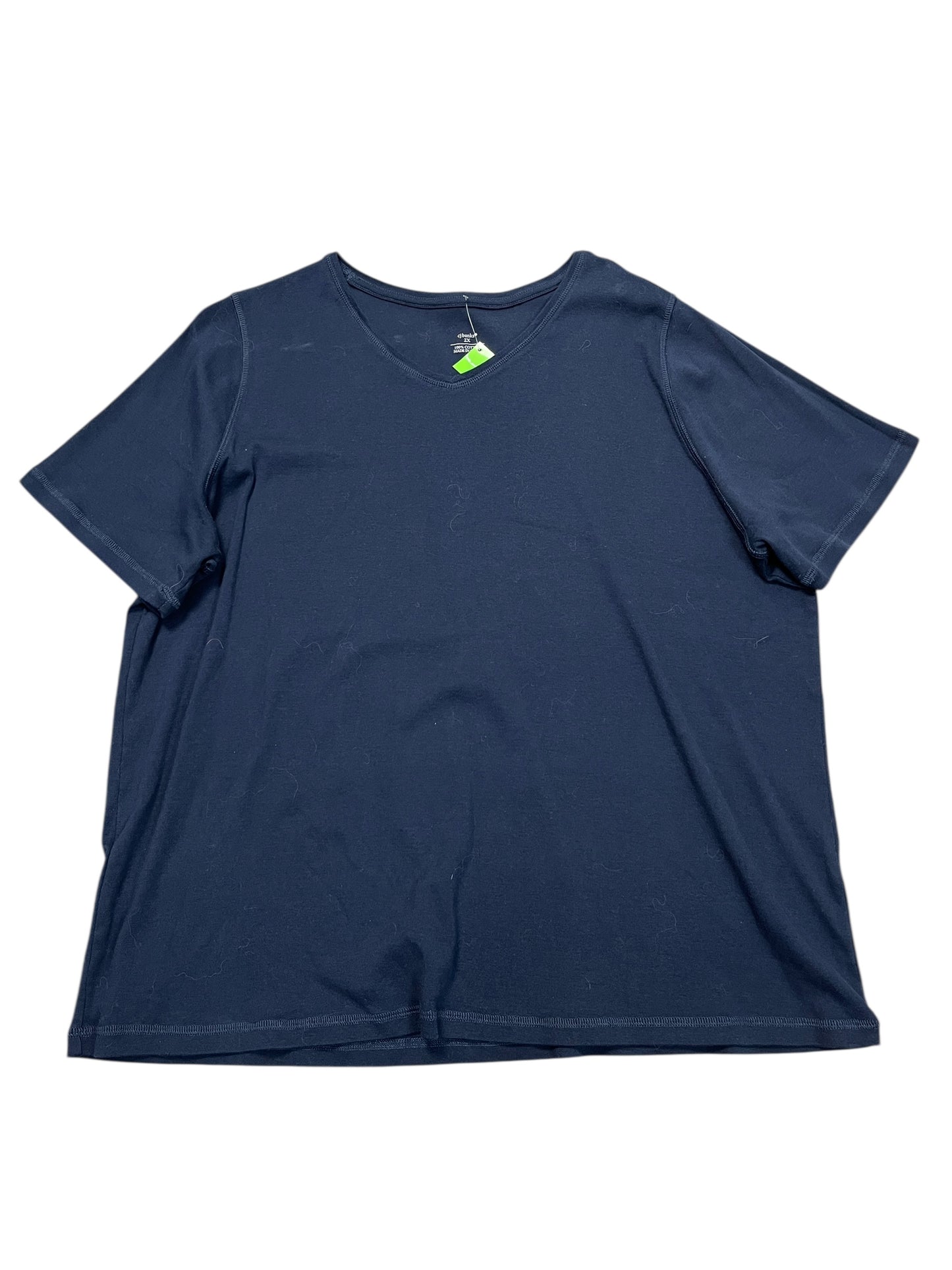 Top Ss Basic By Cj Banks In Navy, Size:2X