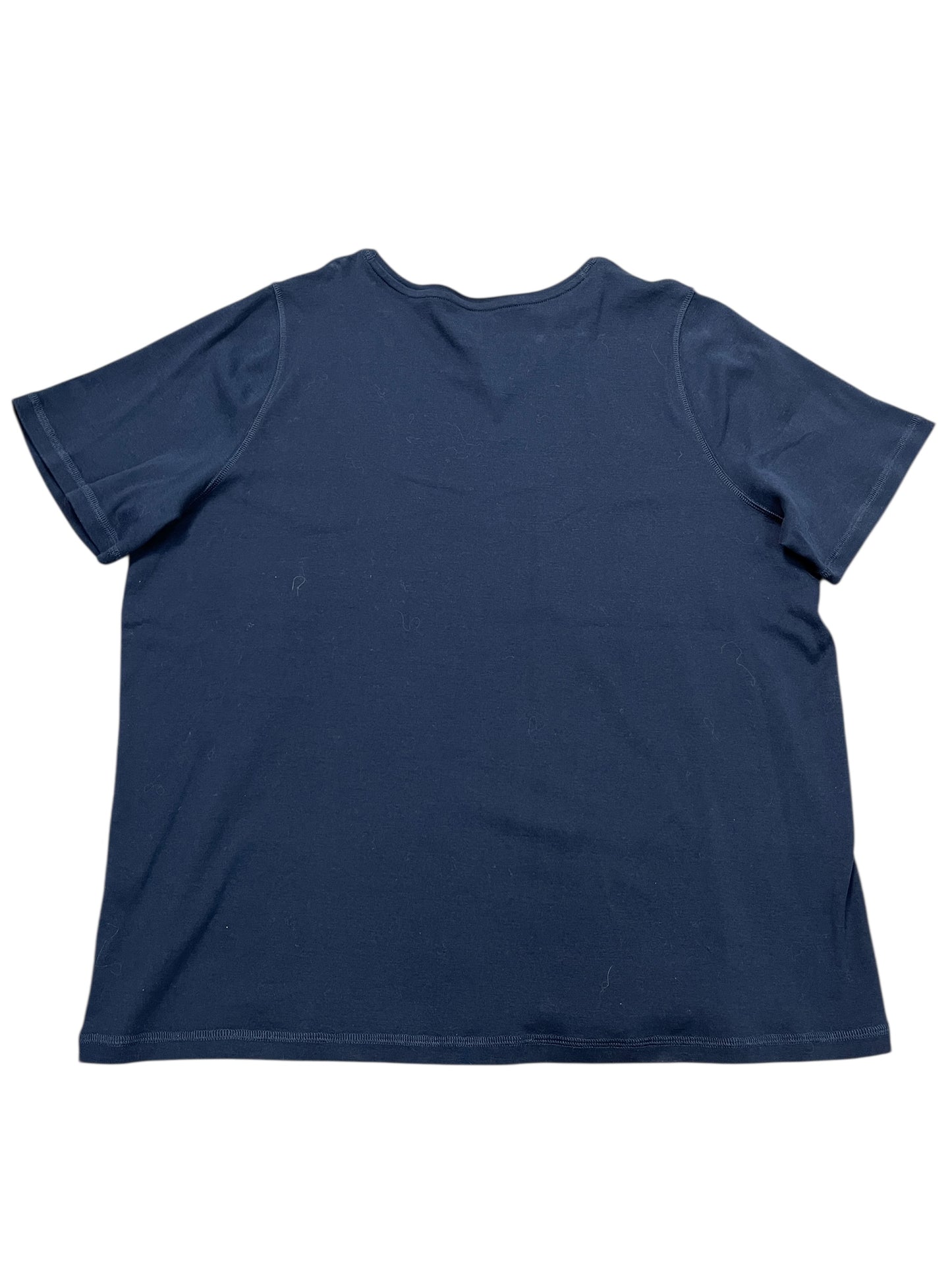 Top Ss Basic By Cj Banks In Navy, Size:2X