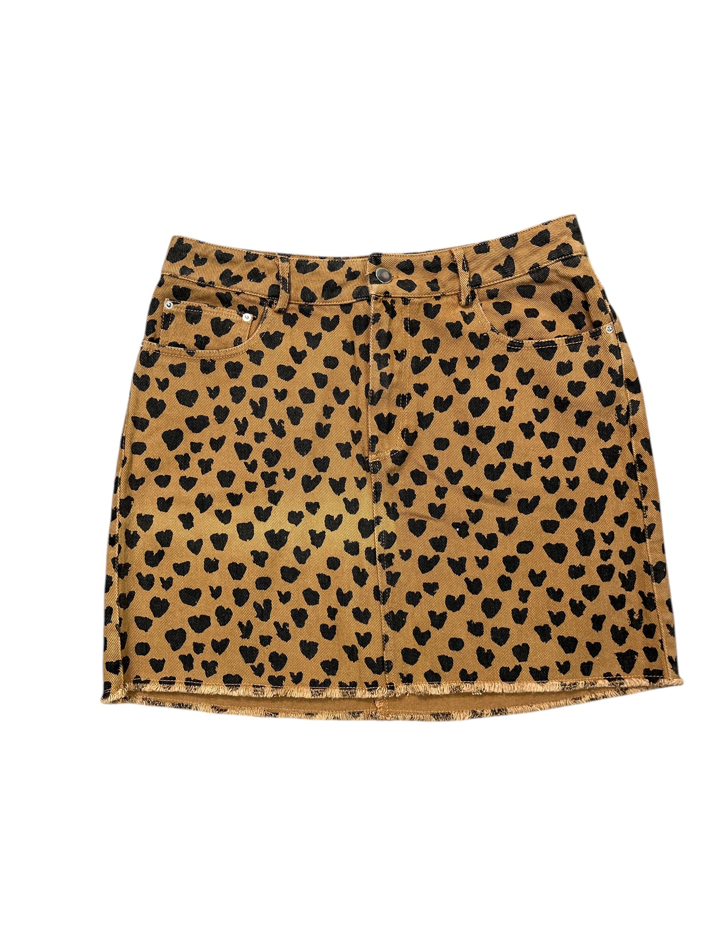 Skirt Mini & Short By Entro In Brown Denim, Size:L