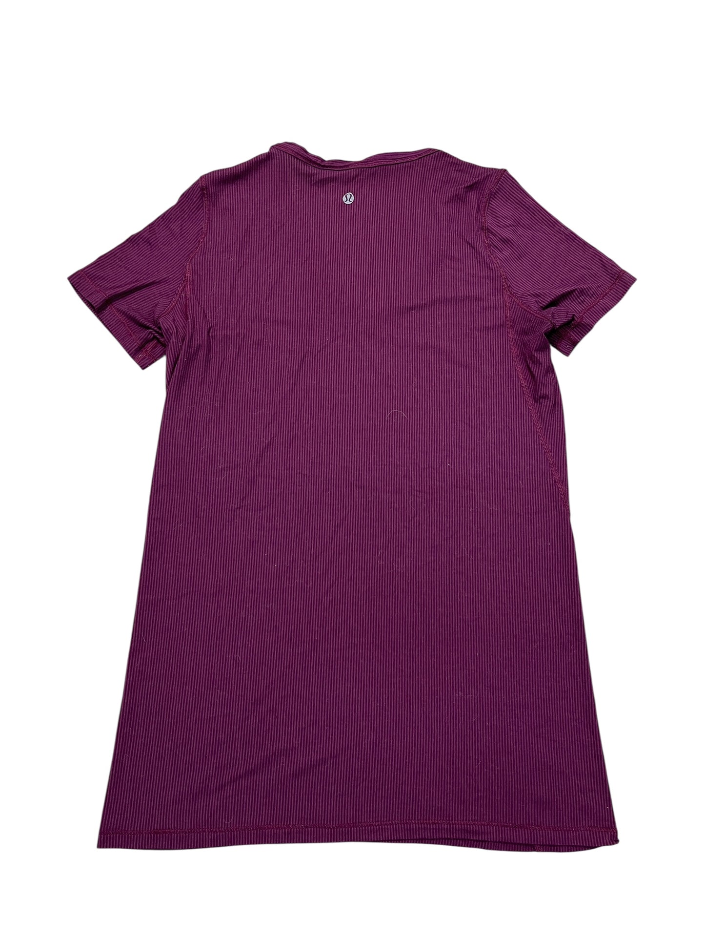 Athletic Top Ss By Lululemon In Purple, Size:S