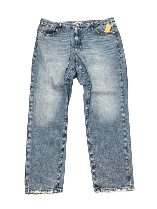 Jeans Straight By Good American In Blue Denim, Size:16