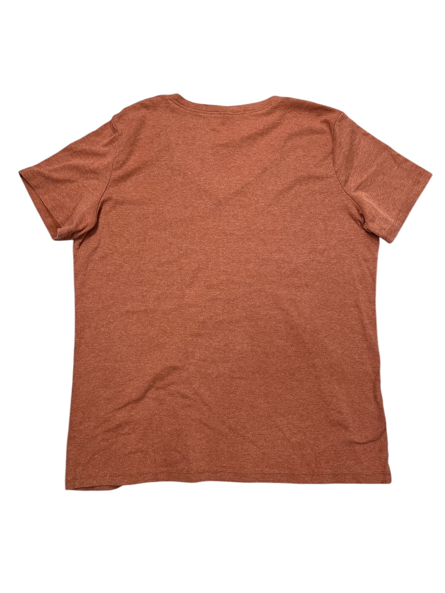 Top Ss Basic By Eddie Bauer In Orange, Size:2X