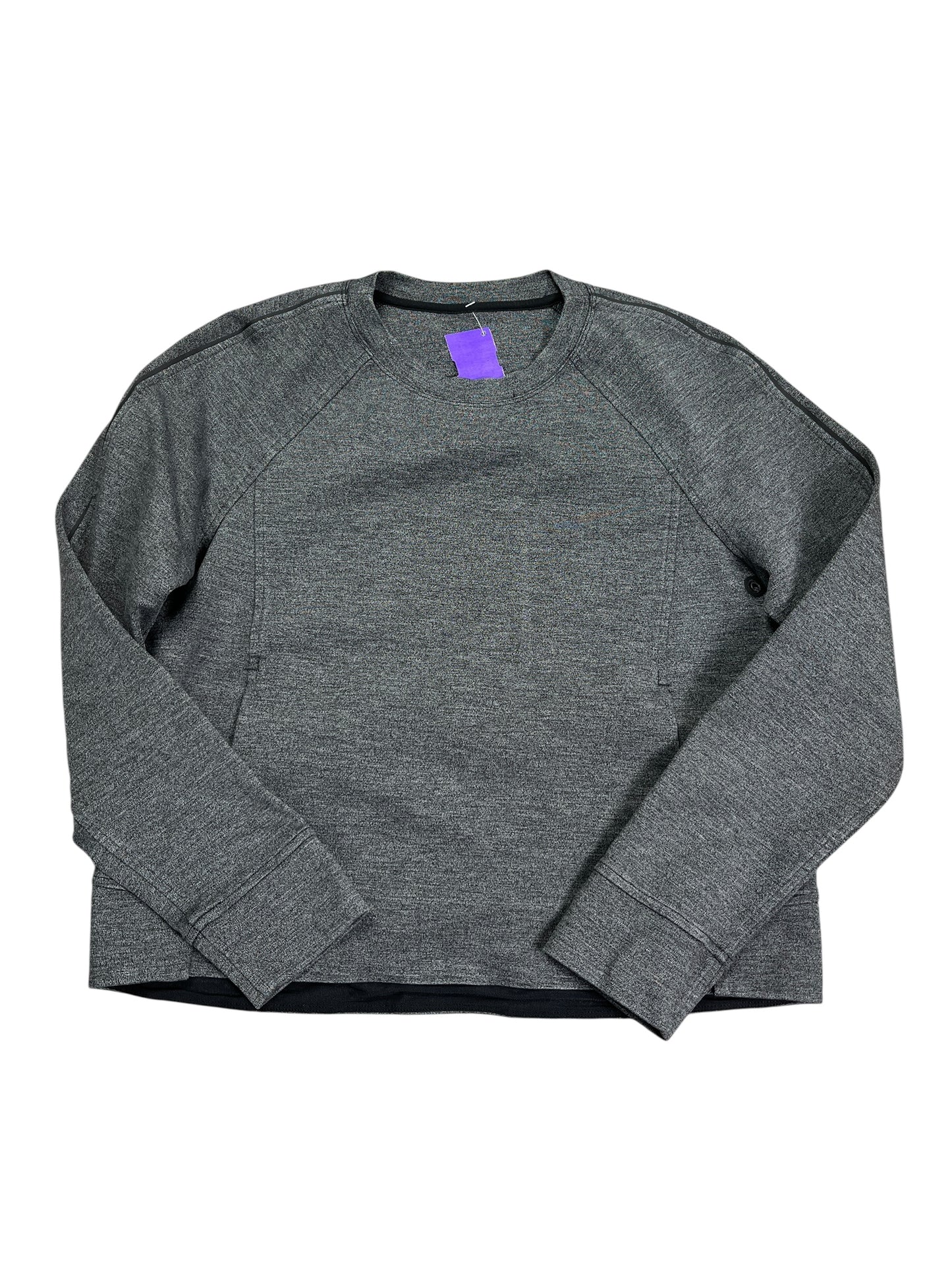 Athletic Top Ls Crewneck By Lululemon In Grey, Size:S