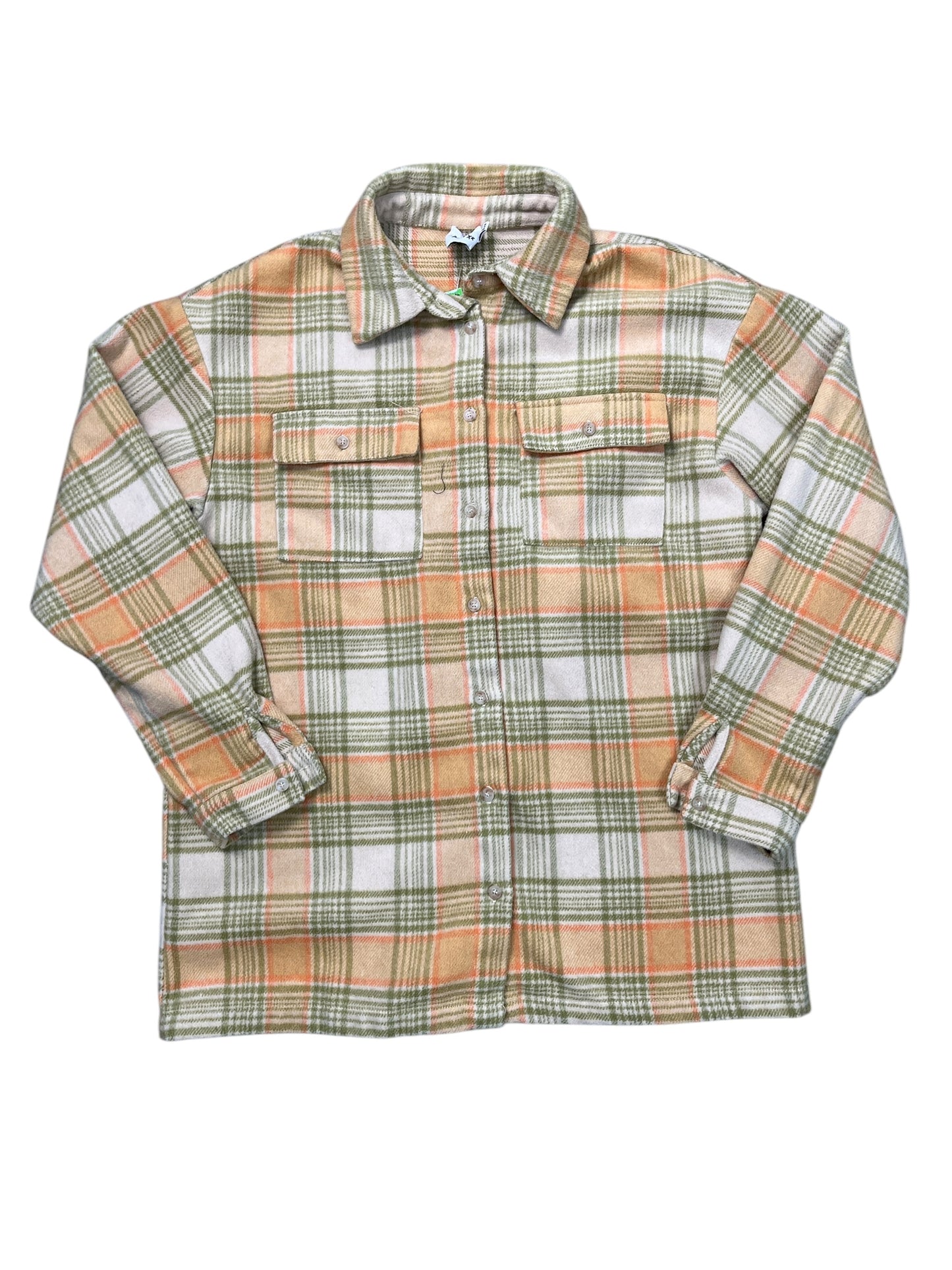 Jacket Shirt By PRINCESS POLLY In Plaid Pattern, Size:S