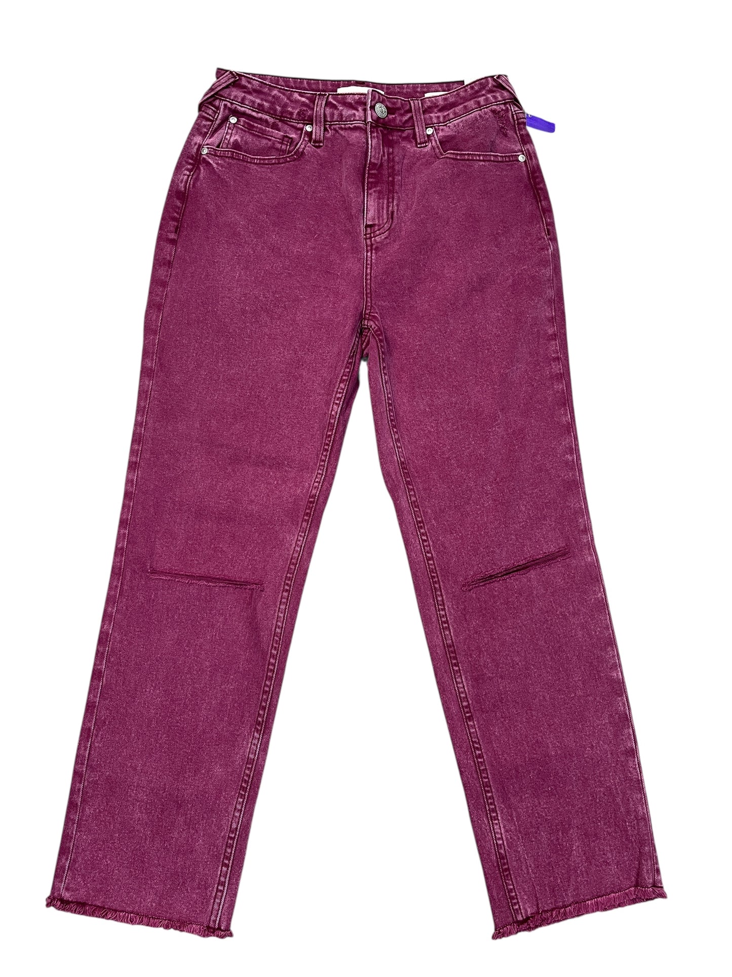 Jeans Straight By CLEO + WOLF In Purple Denim, Size:8