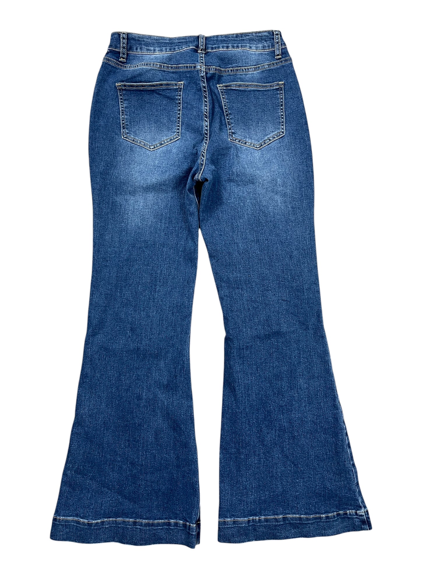 Jeans Flared By Clothes Mentor In Blue Denim, Size:10
