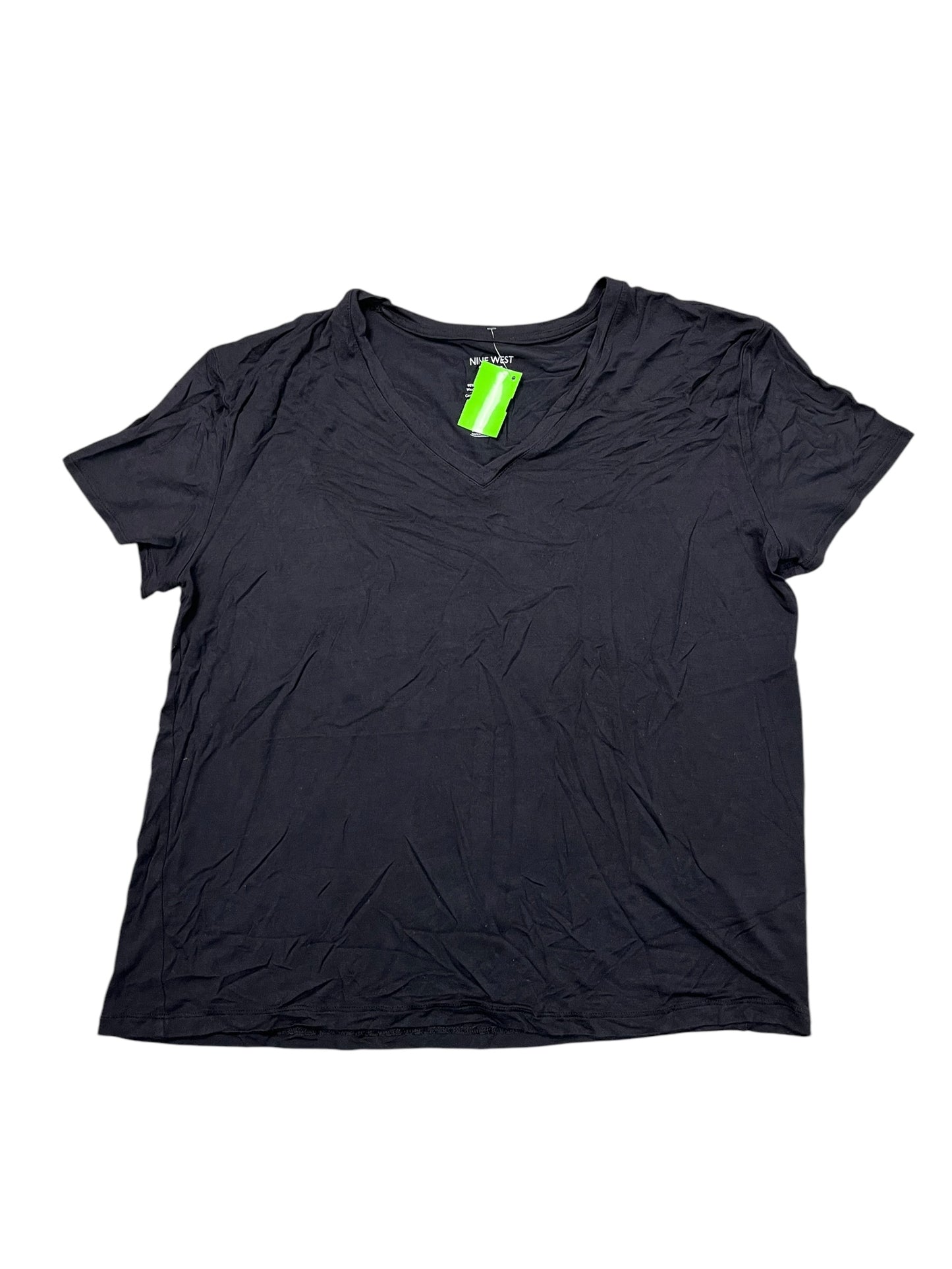 Top Ss Basic By Nine West Apparel In Black, Size:L