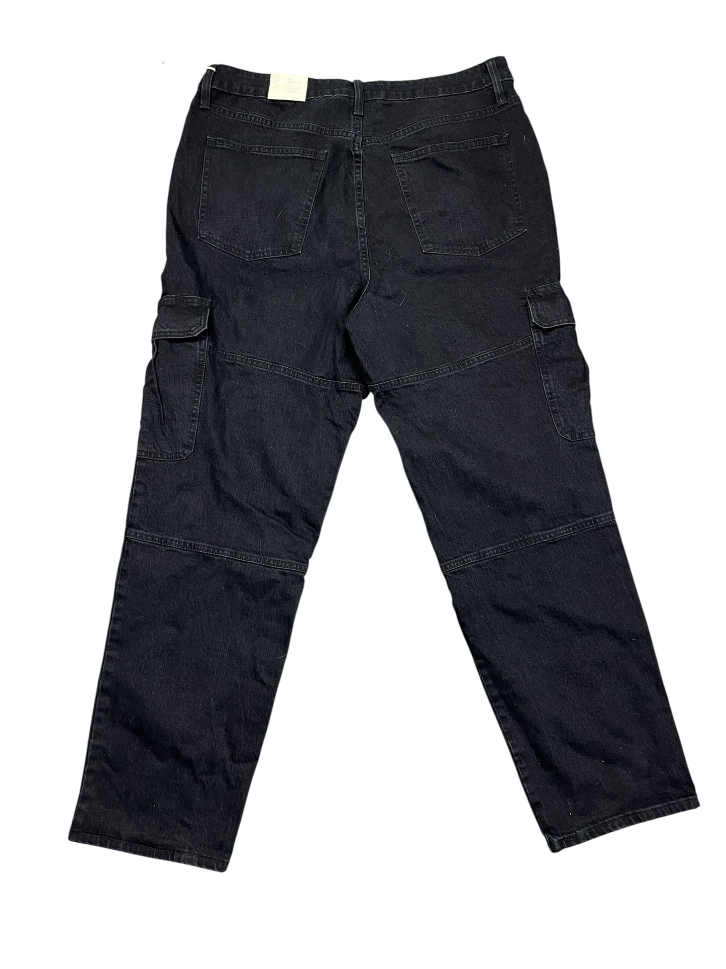 Jeans Straight By Universal Thread In Black Denim, Size:16