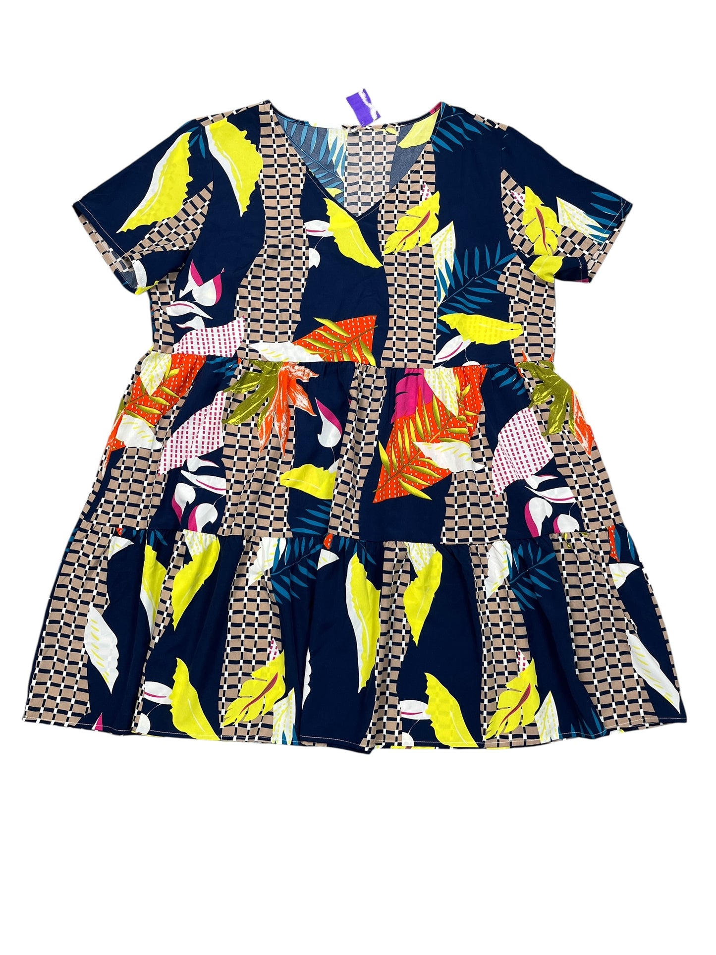 Dress Casual Midi By Clothes Mentor In Multi, Size:2X