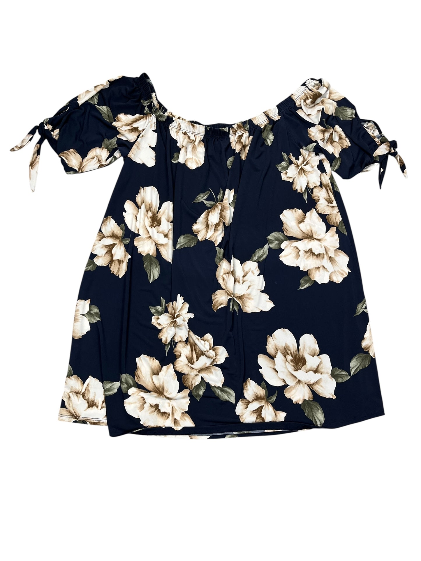 Dress Casual Short By Chicsoul In Navy, Size:2X