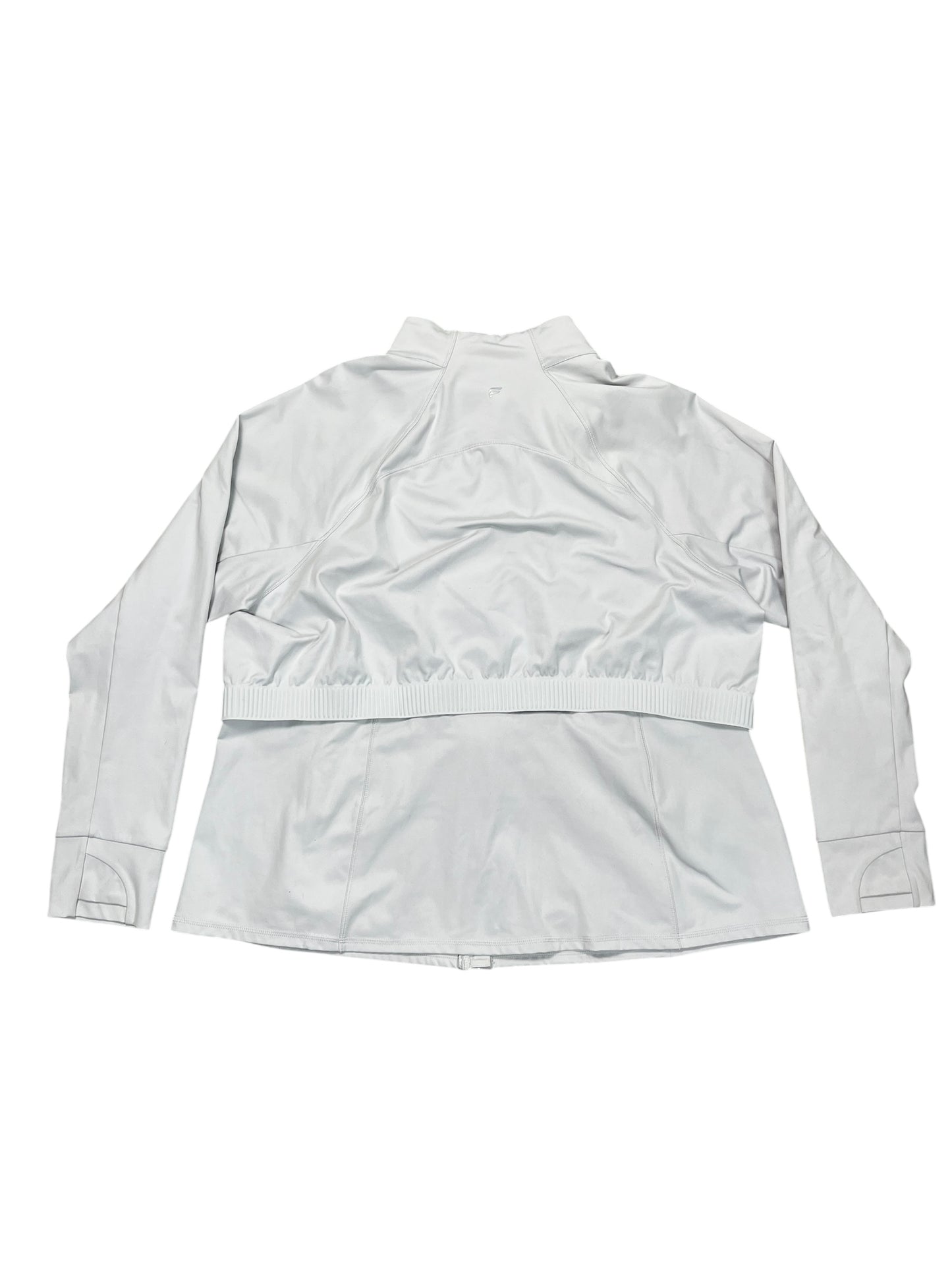 Athletic Jacket By Fabletics In Grey, Size:2X