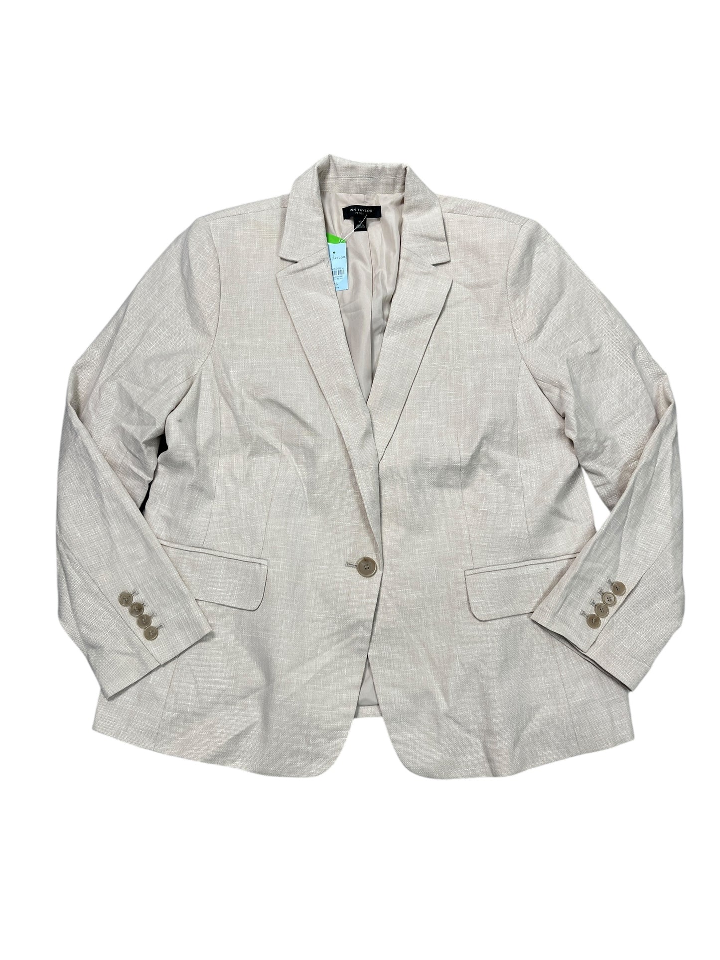 Blazer By Ann Taylor In Beige, Size:Xlp