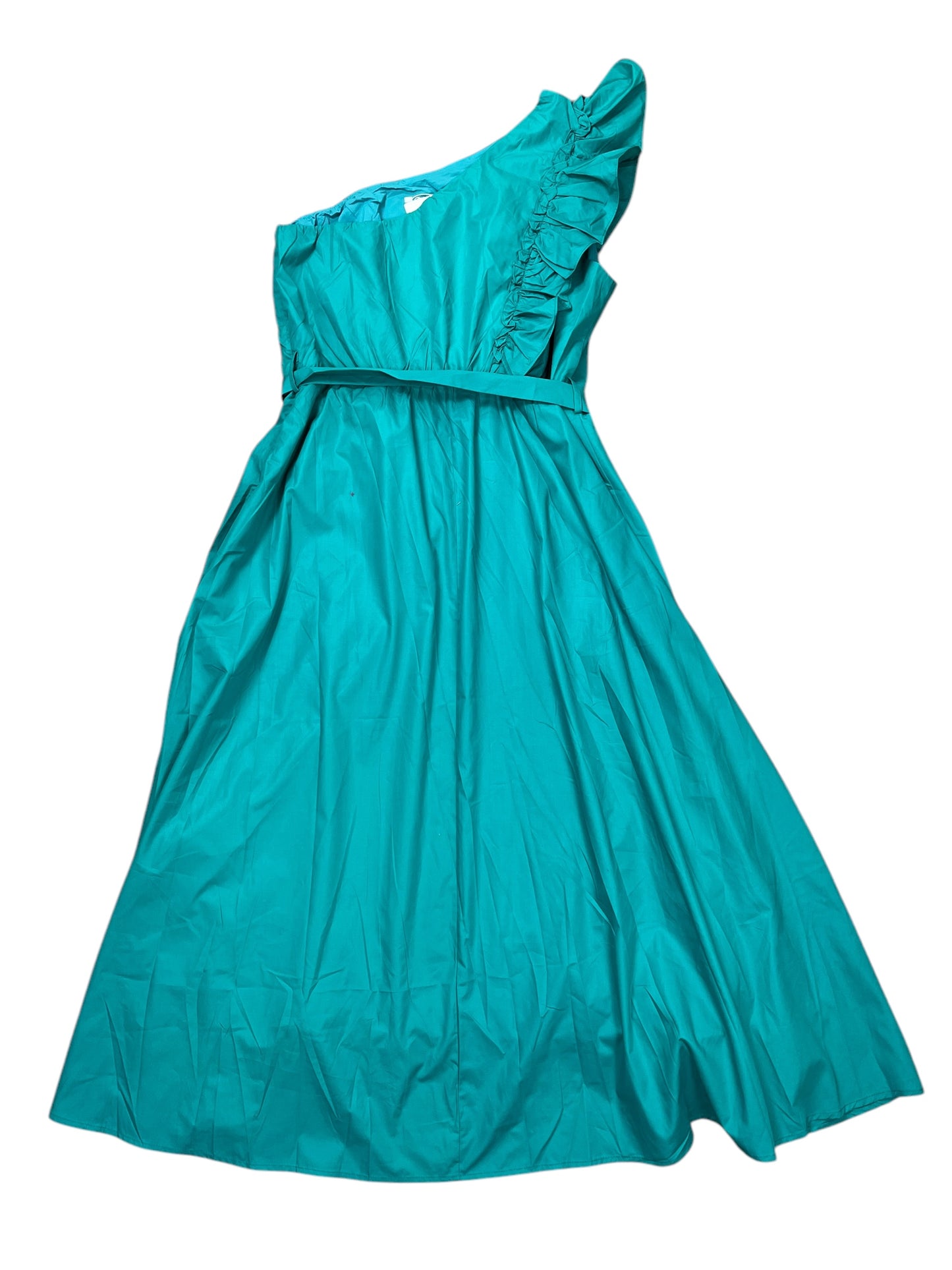 Dress Casual Midi By ZESICA In Teal, Size:Xl