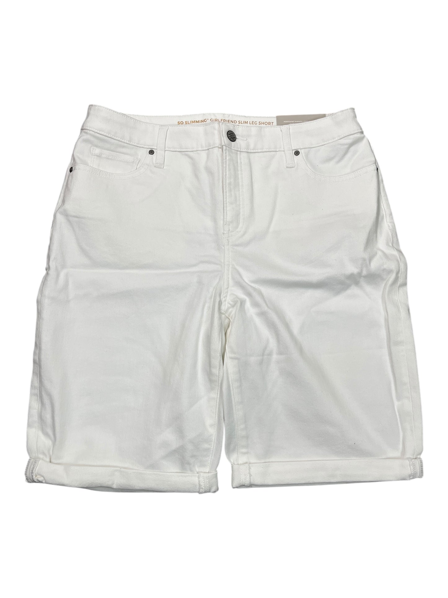 Shorts By Chicos In White Denim, Size:M