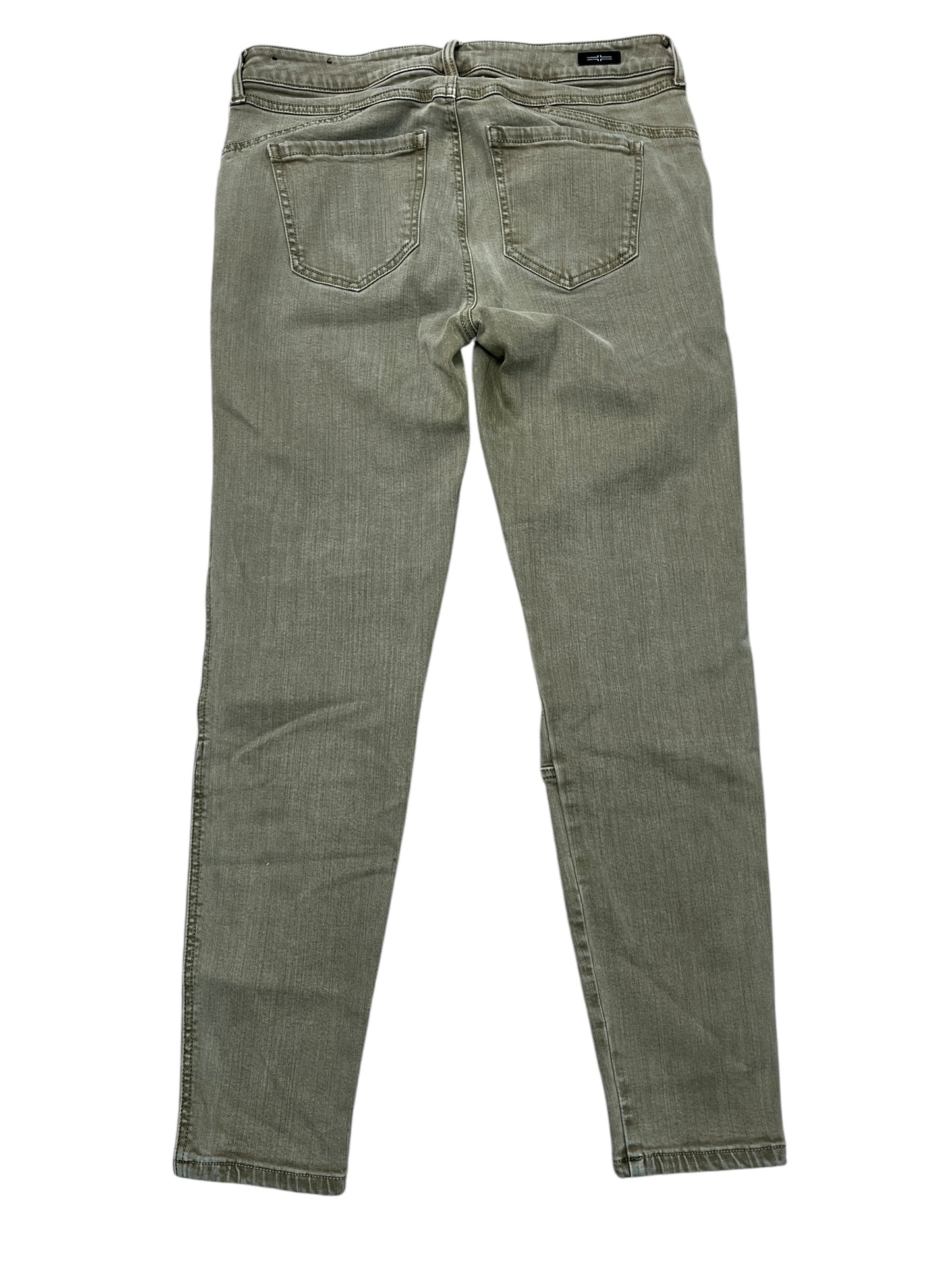 Jeans Cropped By Liverpool In Green Denim, Size:10