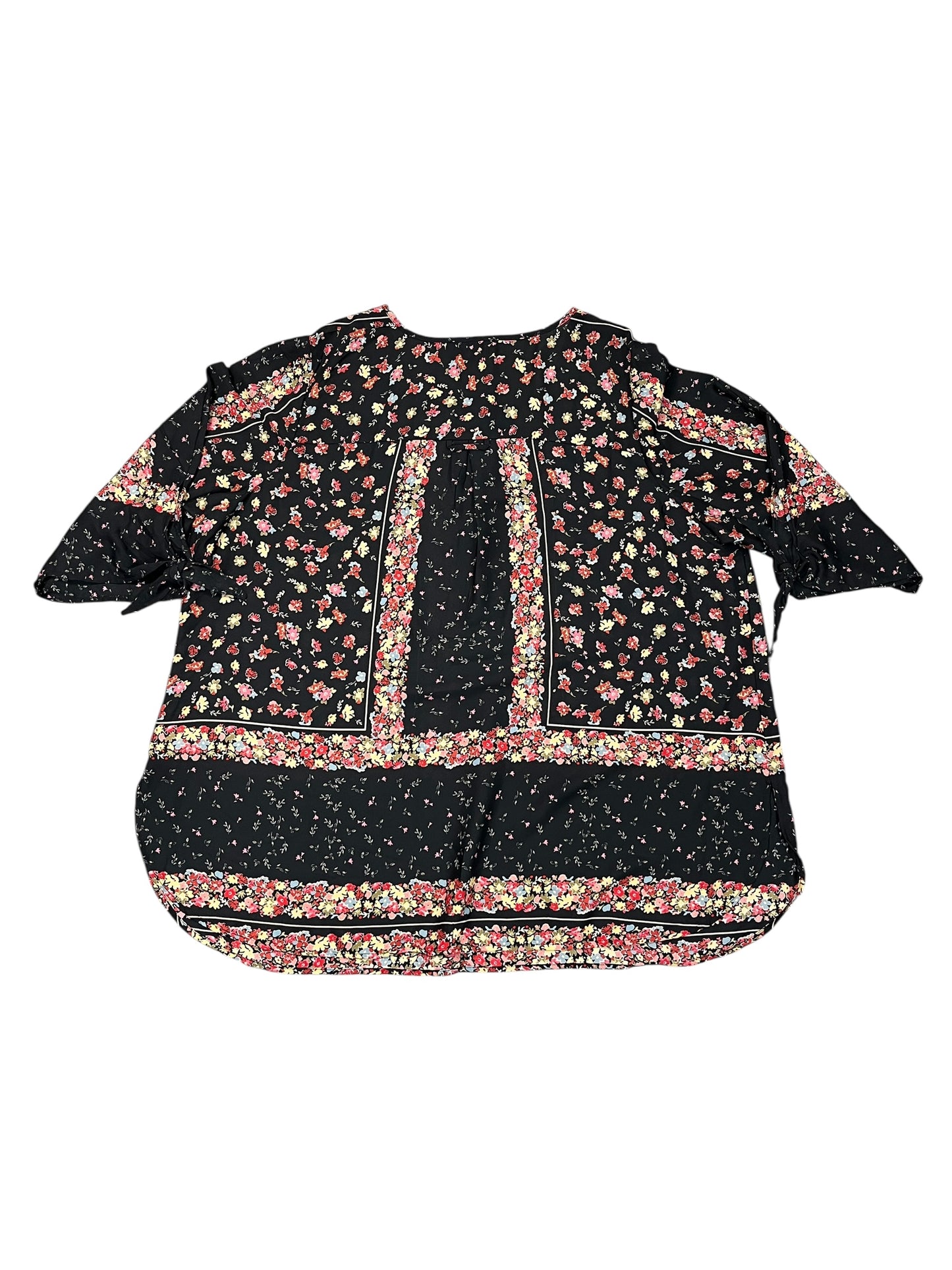 Blouse Ls By Roz And Ali In Black, Size:3X