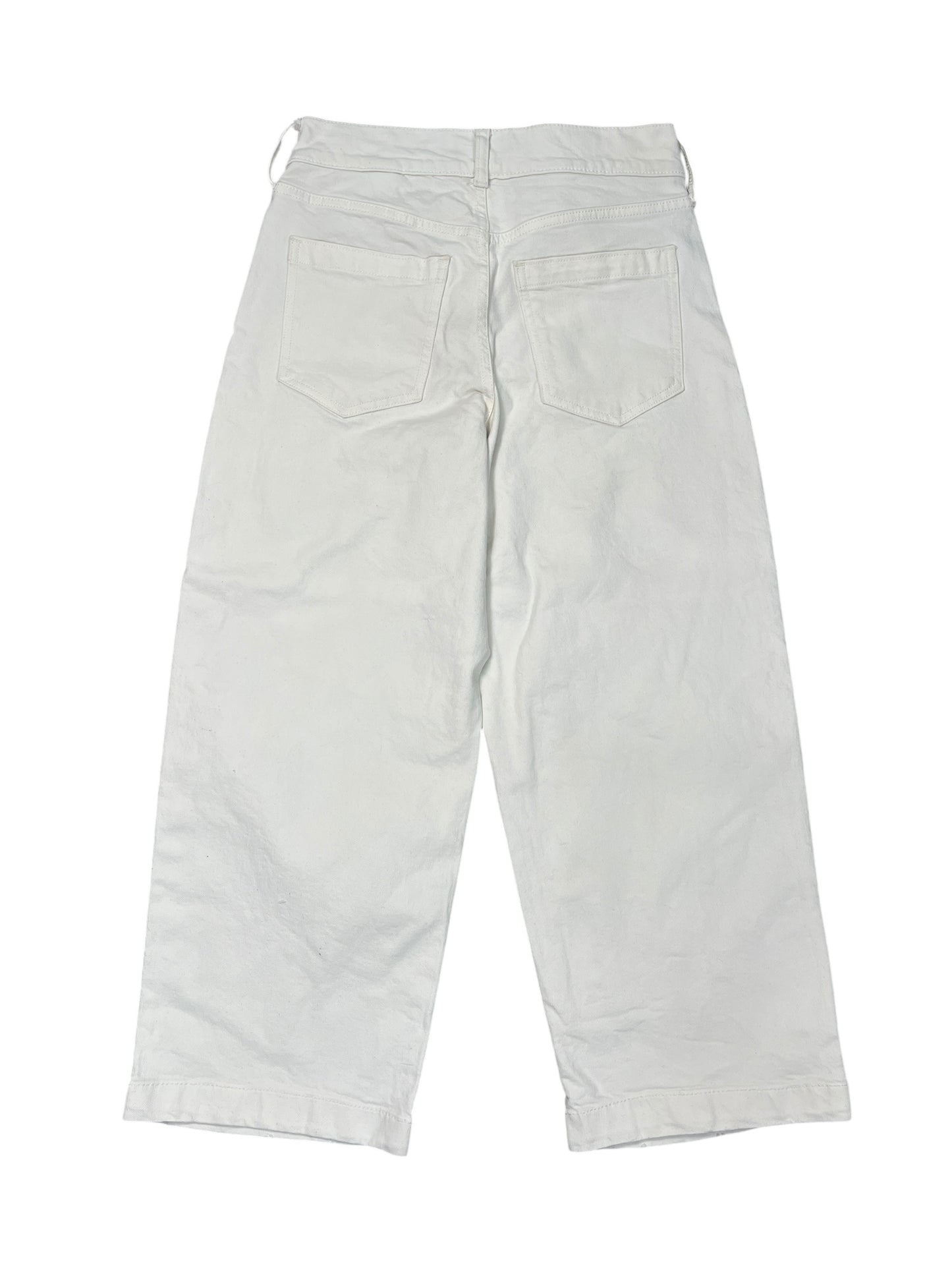 Jeans Wide Leg By Banana Republic In White, Size:6