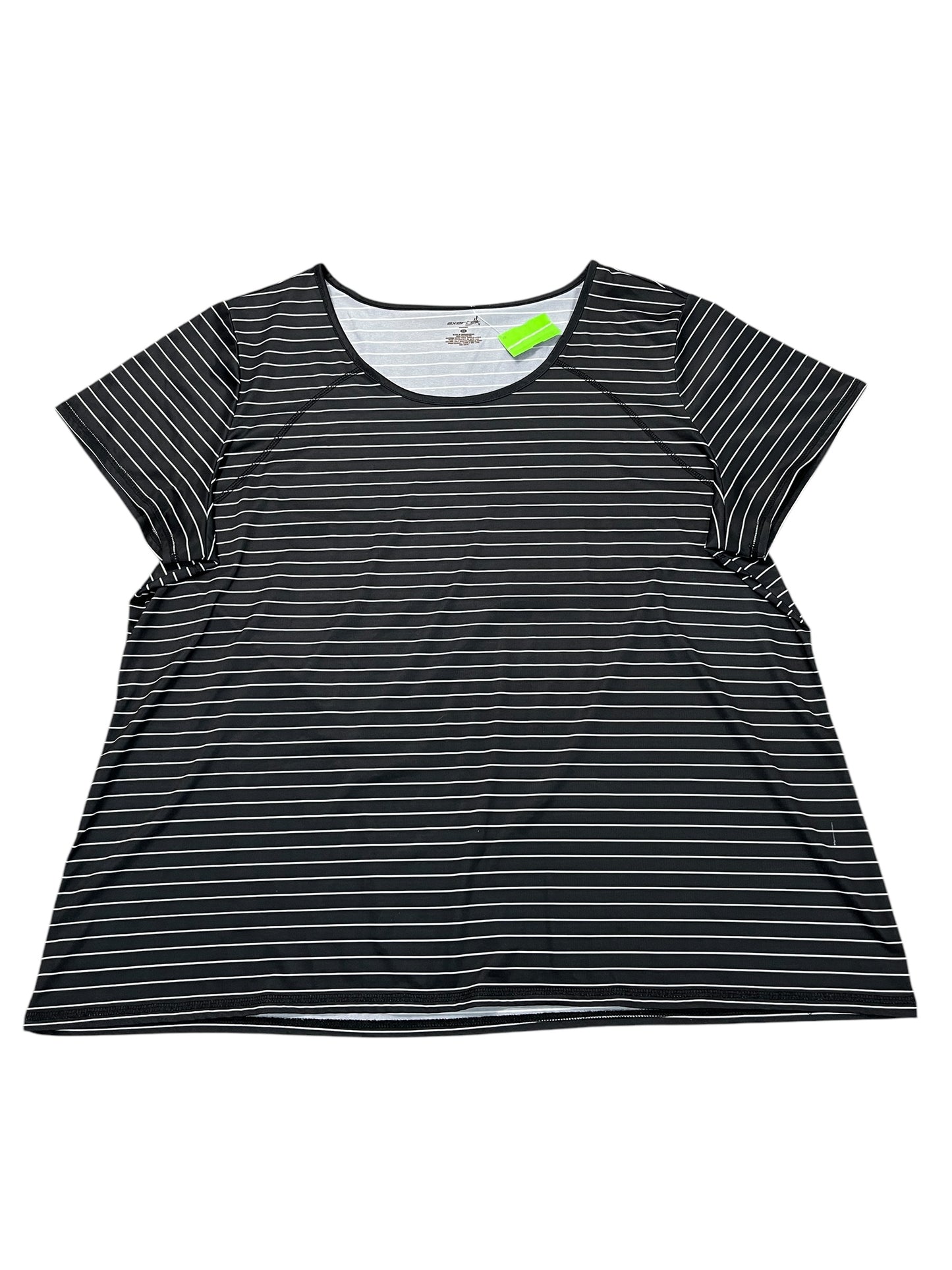 Athletic Top Ss By Exertek In Black, Size:3X