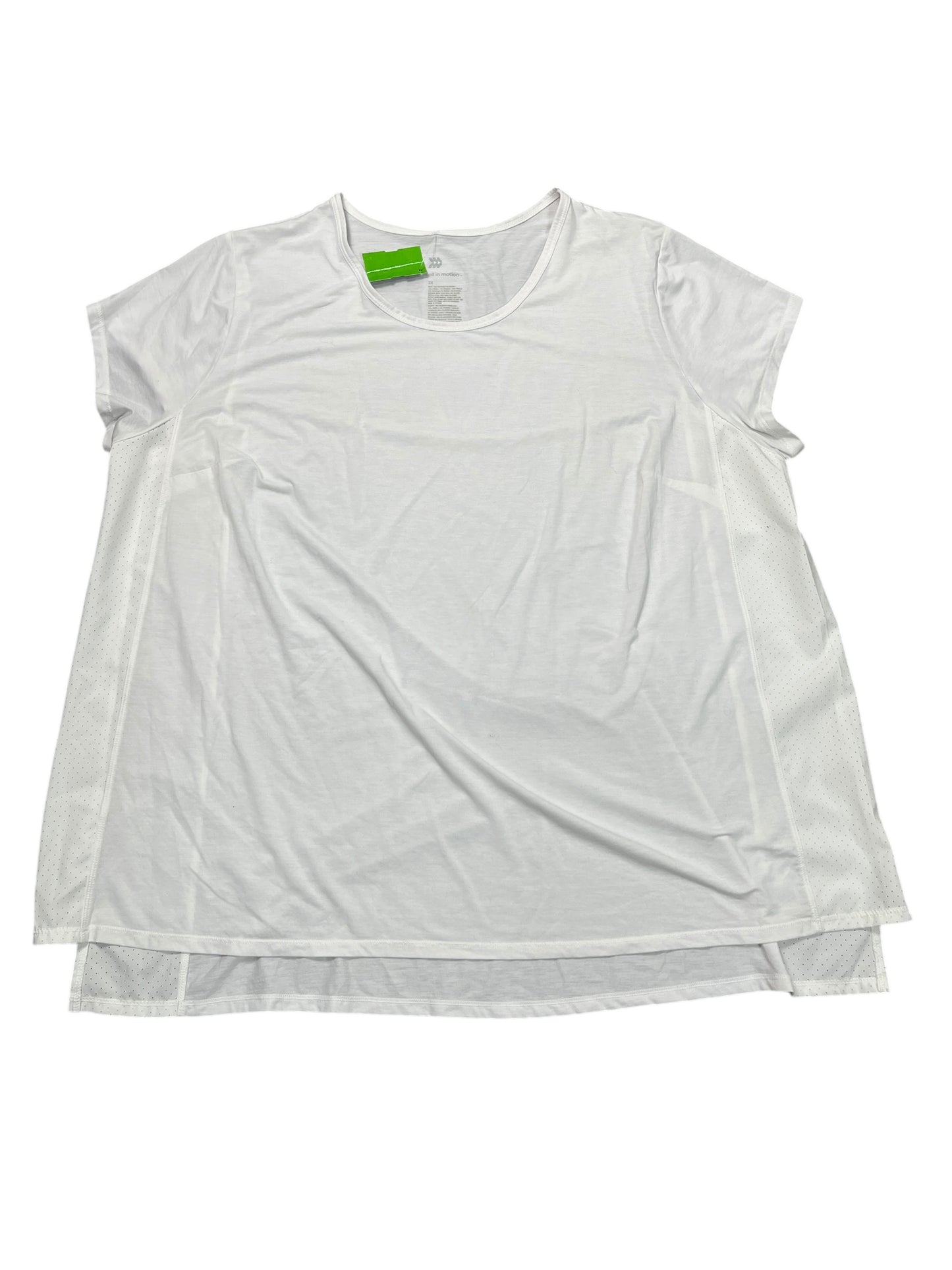 Athletic Top Ss By All In Motion In White, Size:2X