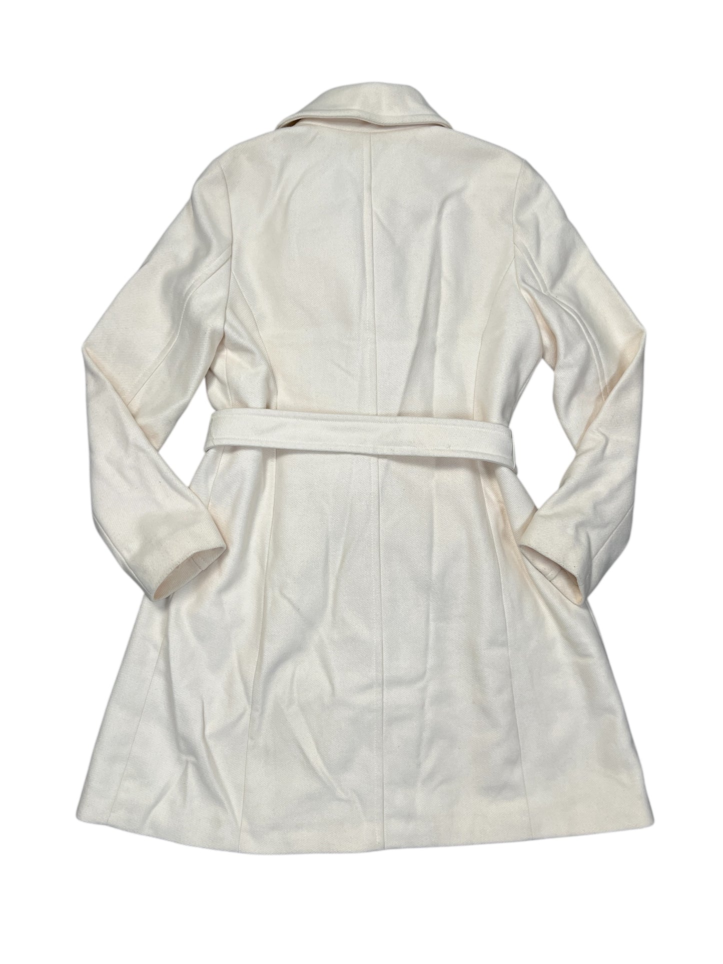 Coat Peacoat By Express In White, Size:L