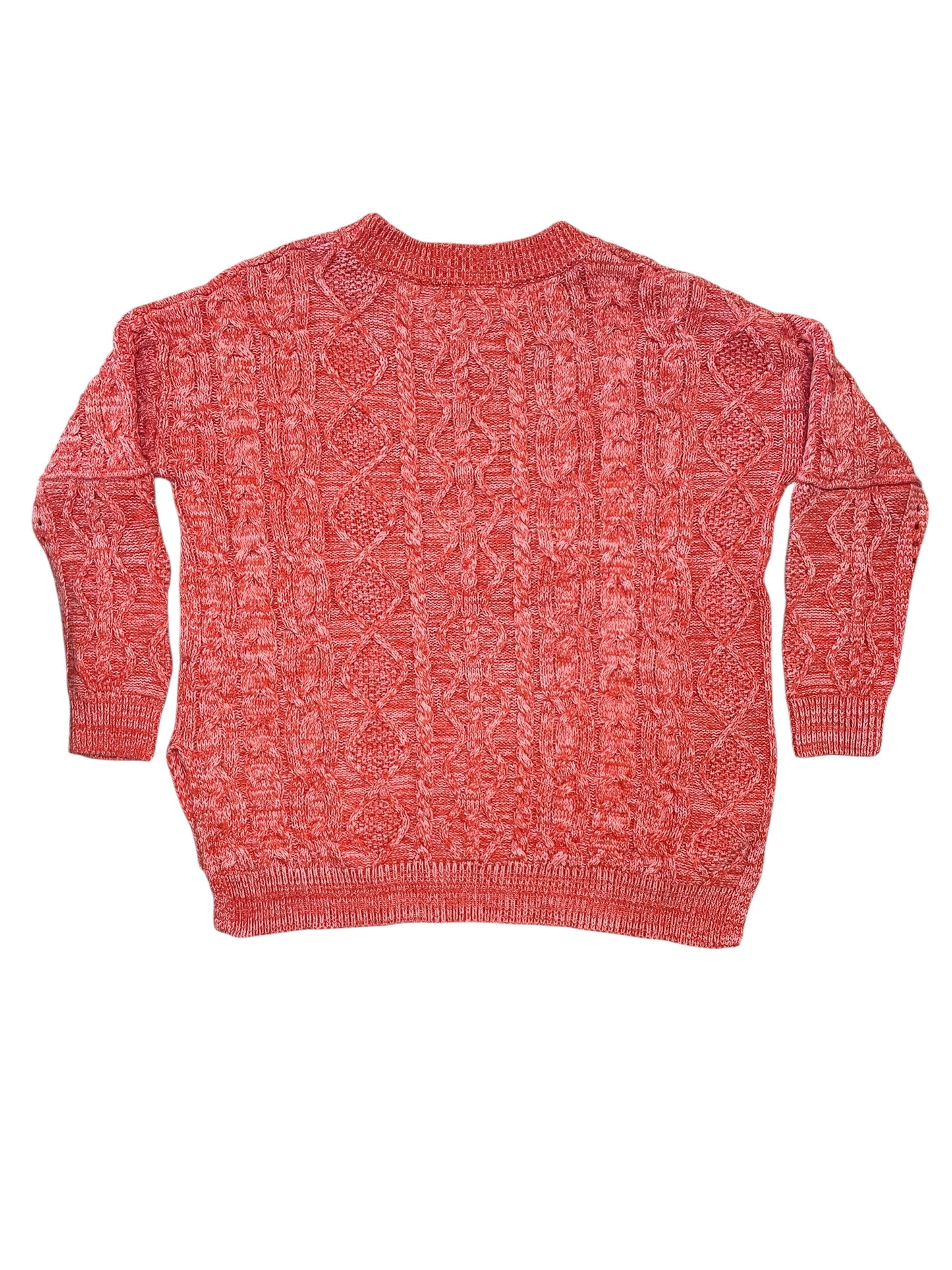 Sweater By Pilcro In Pink & Red, Size:Xs