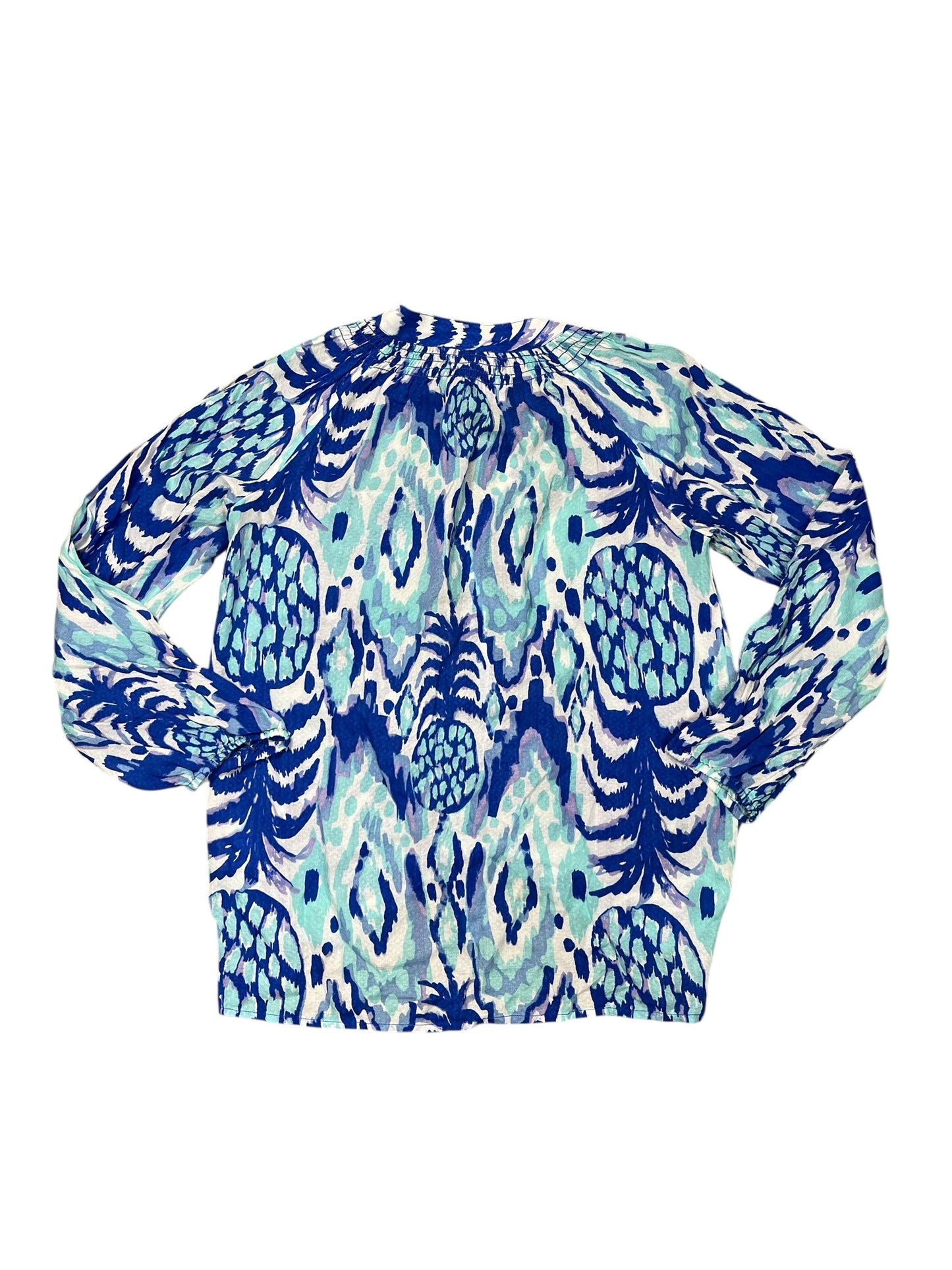Blouse Ls By Lilly Pulitzer In Blue, Size:S