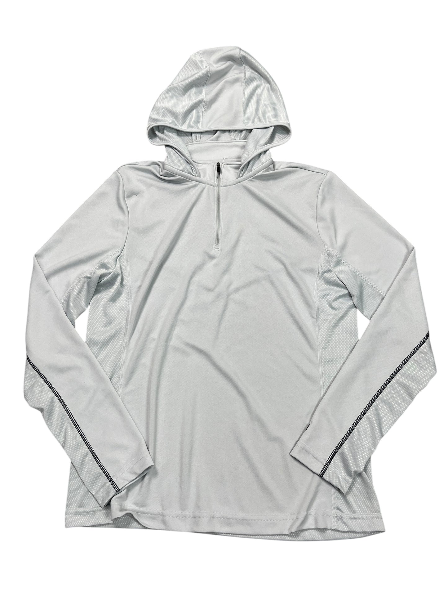 Athletic Top Ls Collar By HUK In Grey, Size:L
