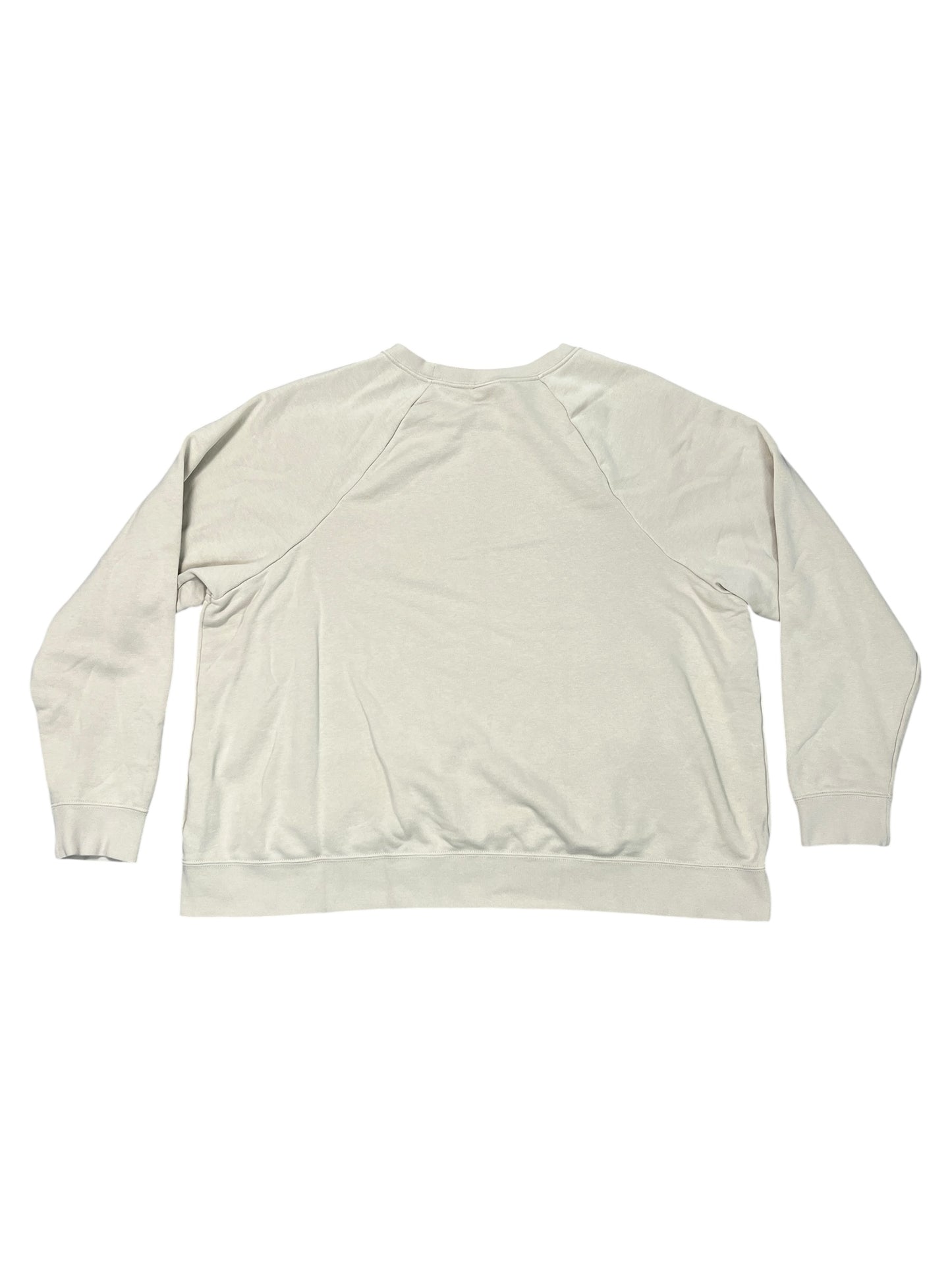 Athletic Sweatshirt Crewneck By Nike Apparel In Tan, Size:1X