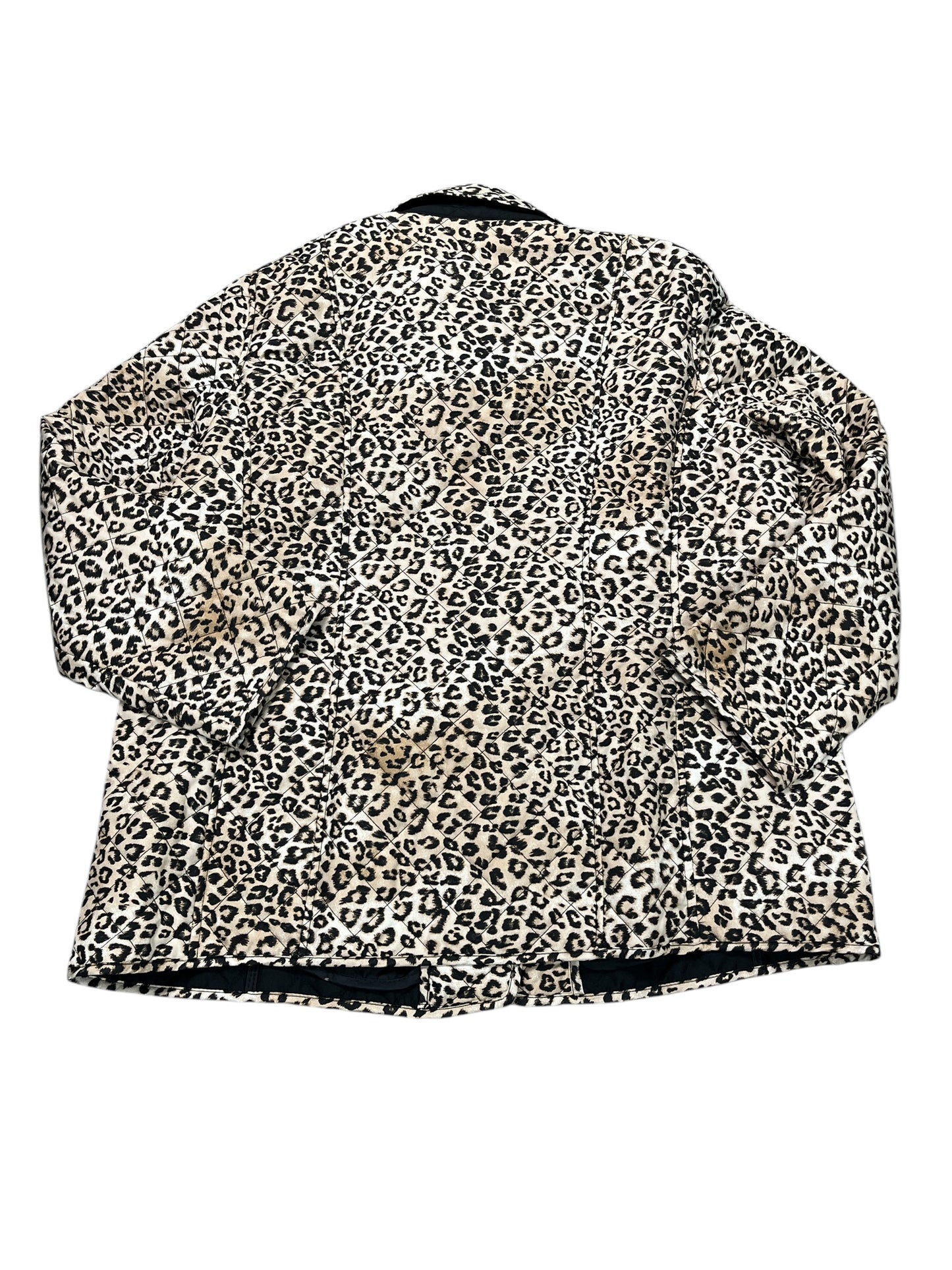 Jacket Puffer & Quilted By Chicos In Leopard Print, Size:1X