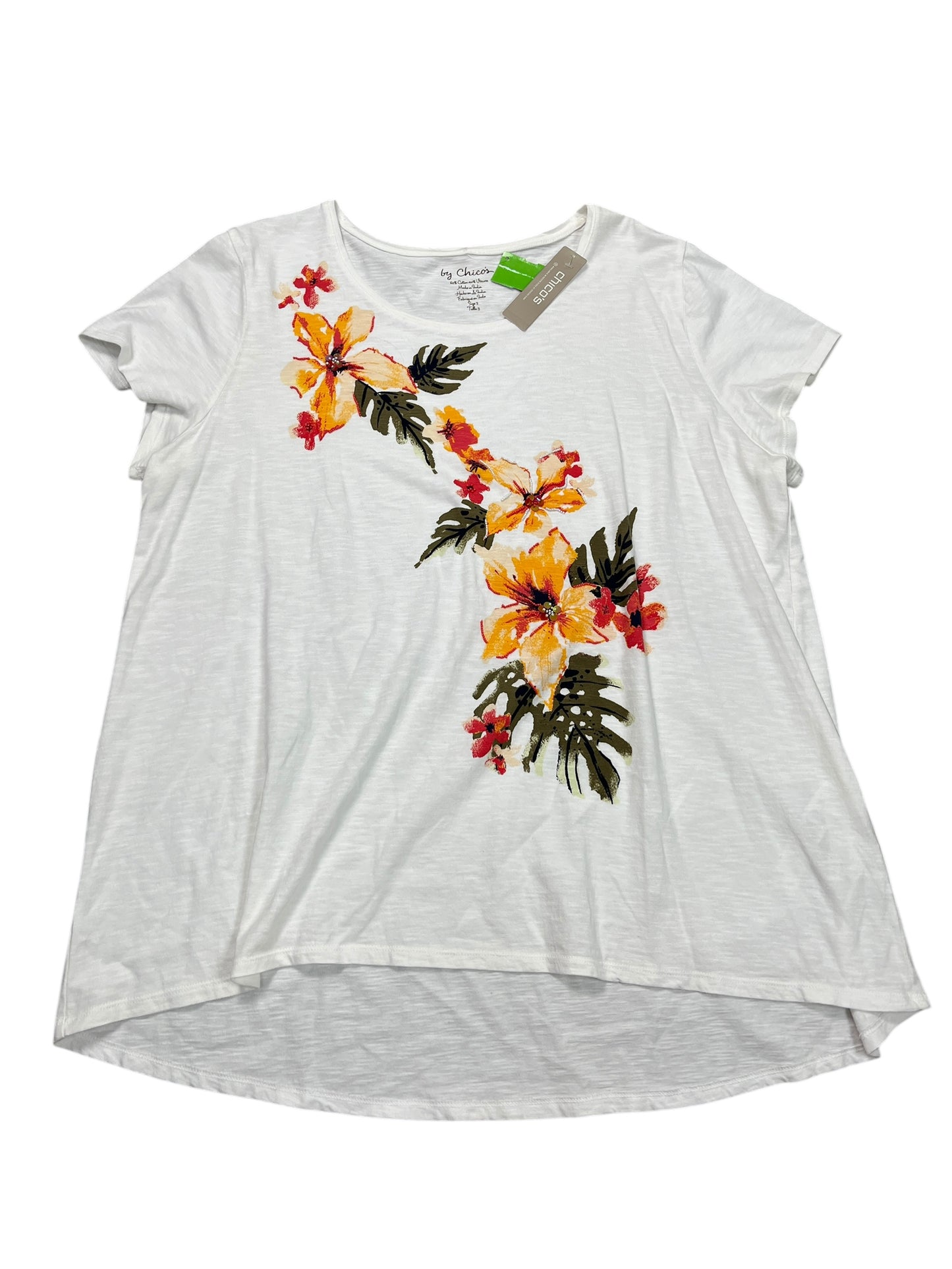 Top Ss By Chicos In White, Size:1X