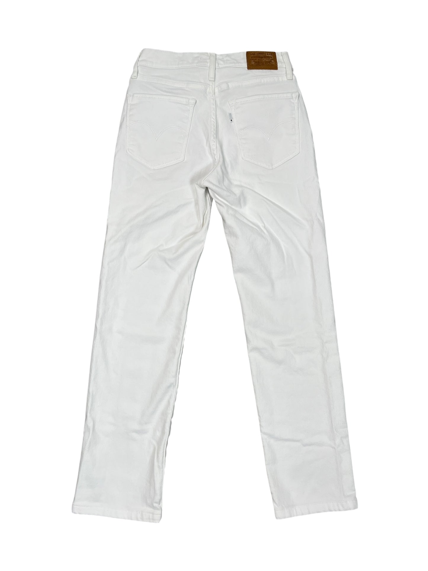 Jeans Straight By Levis In White Denim, Size:0