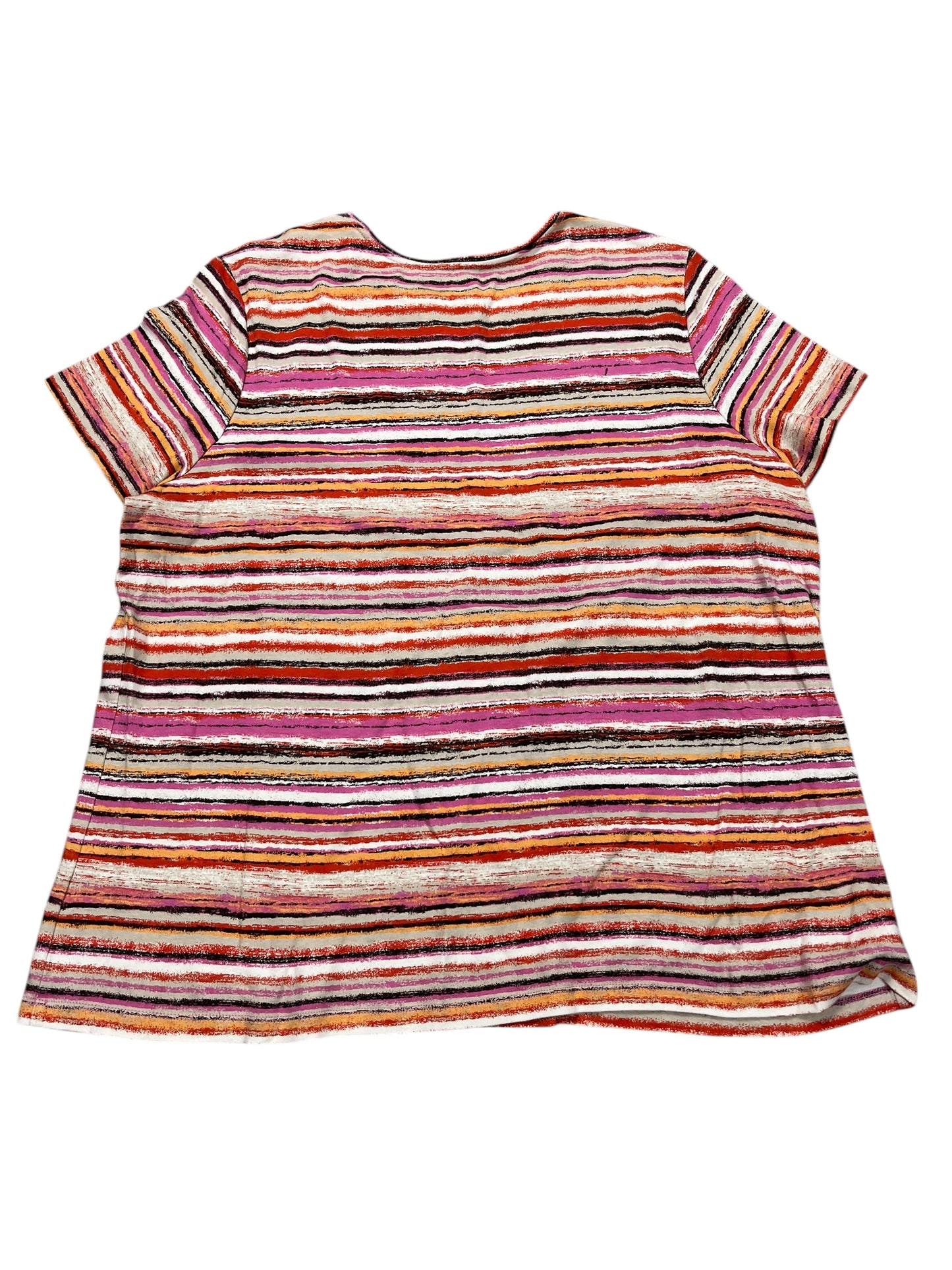 Top Ss By Croft And Barrow In Striped Pattern, Size:2X