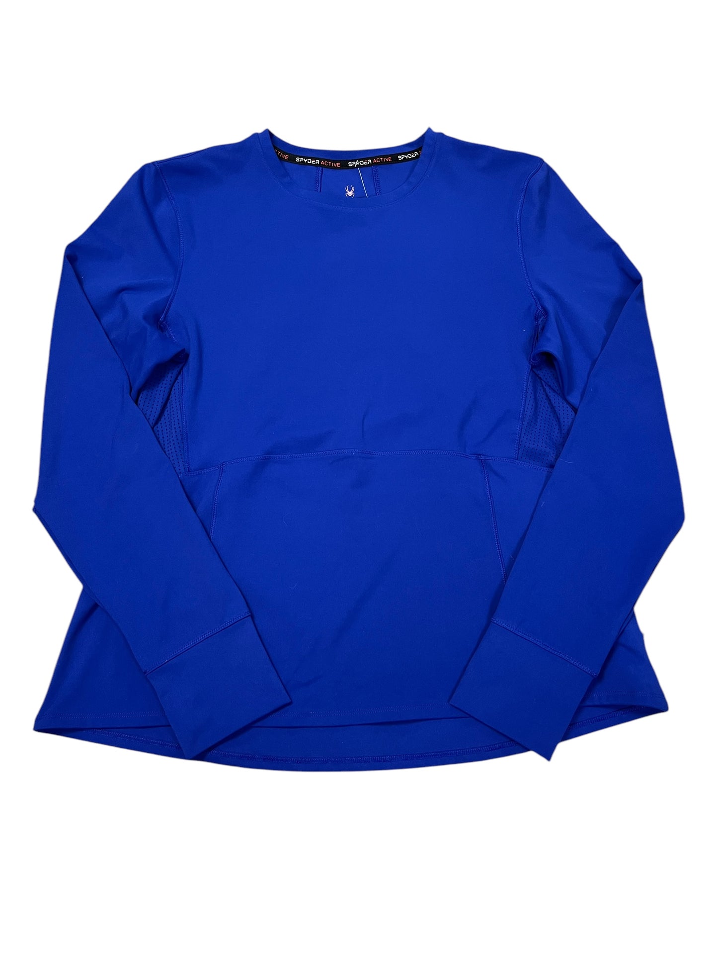 Athletic Top Ls Crewneck By Spyder In Blue, Size:Xl