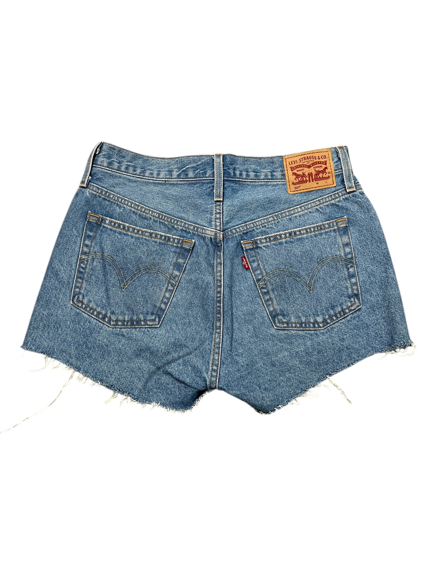 Shorts By Levis In Blue Denim, Size:S