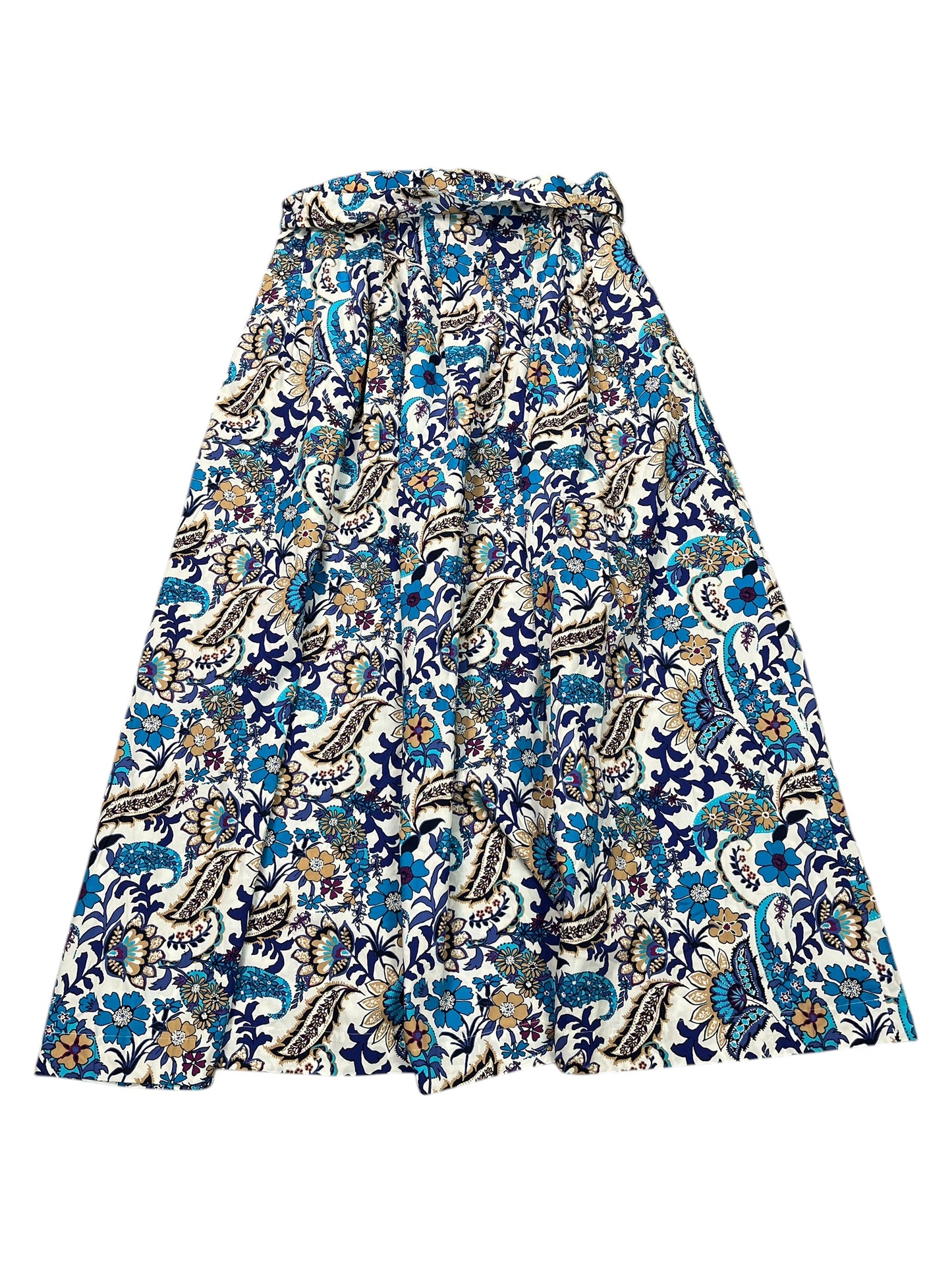 Skirt Maxi By Talbots In Blue & White, Size:Xl