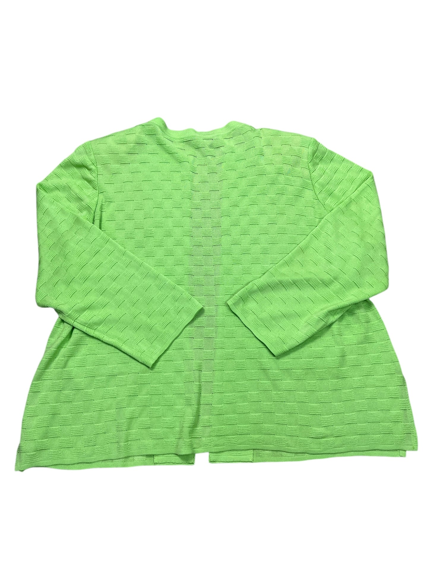 Cardigan By Ming Wang In Green, Size:3X