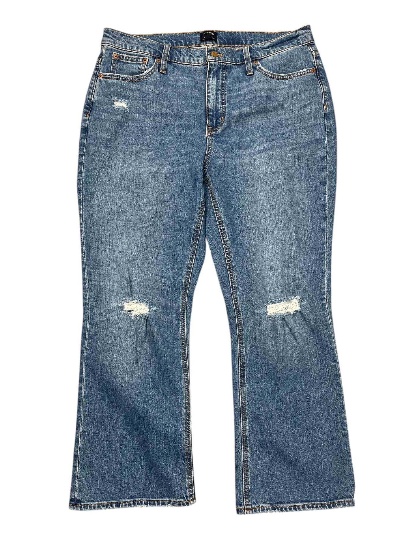 Jeans Flared By J. Crew In Blue Denim, Size:14