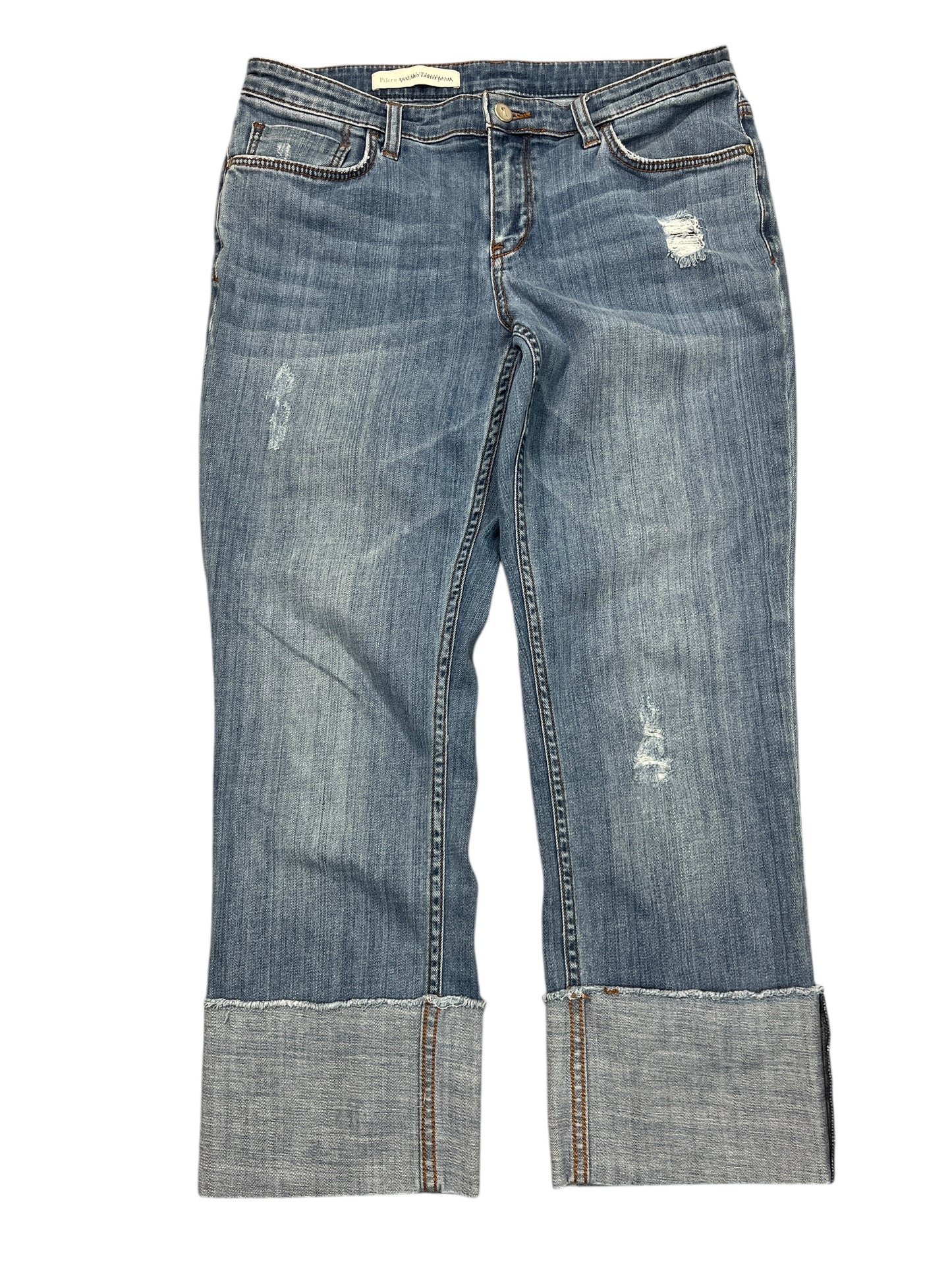 Jeans Wide Leg By Pilcro In Blue Denim, Size:10