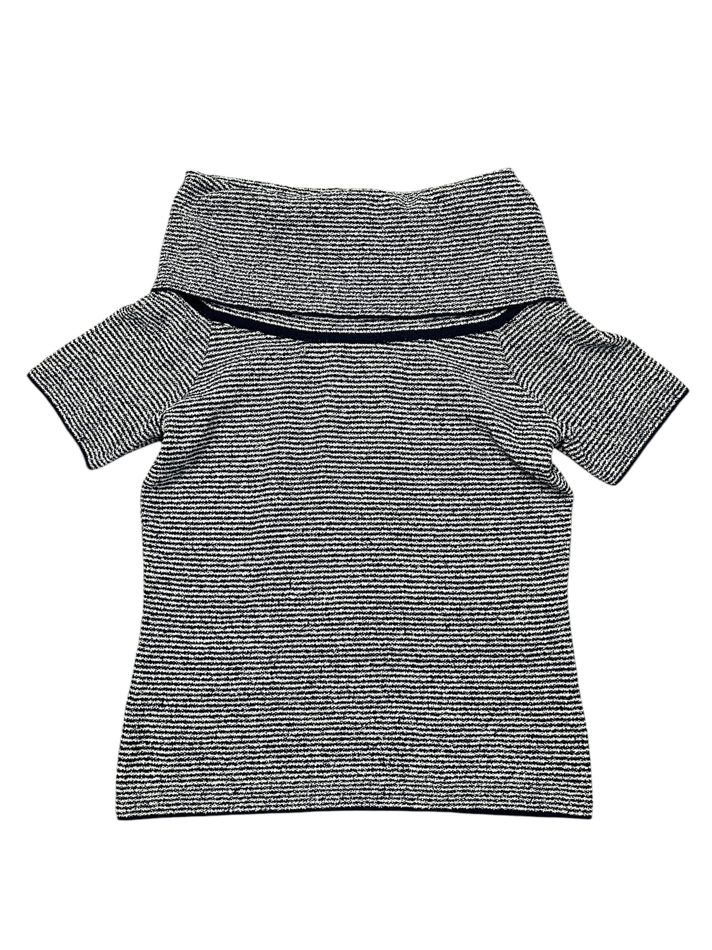 Top Ss By Zara In Black & White, Size:M