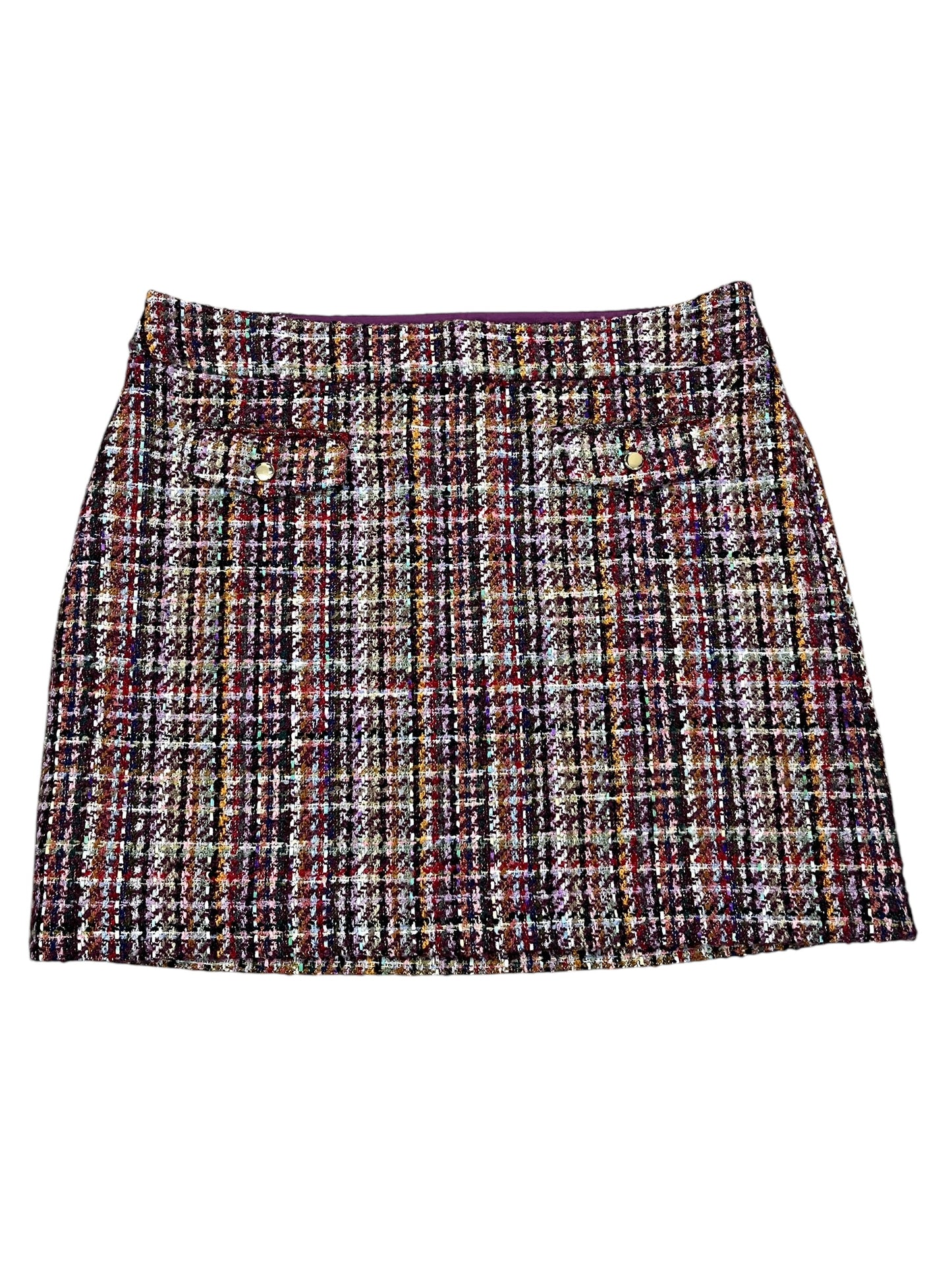 Skirt Mini & Short By Loft In Plaid Pattern, Size:Xlp
