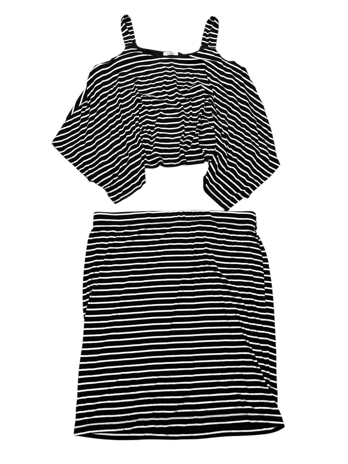 Skirt Set 2Pc By Cato In Black, Size:Xl