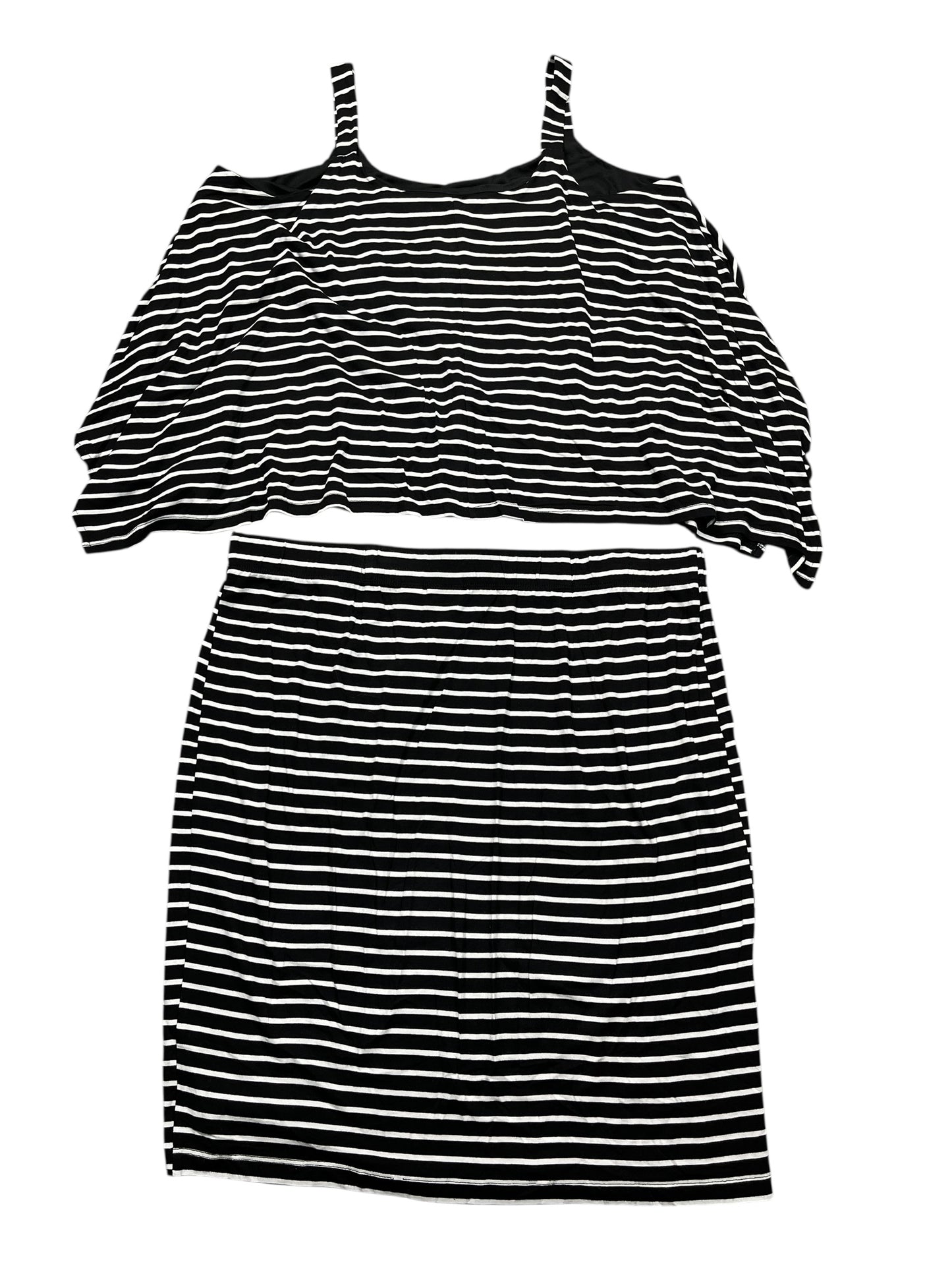 Skirt Set 2Pc By Cato In Black, Size:Xl